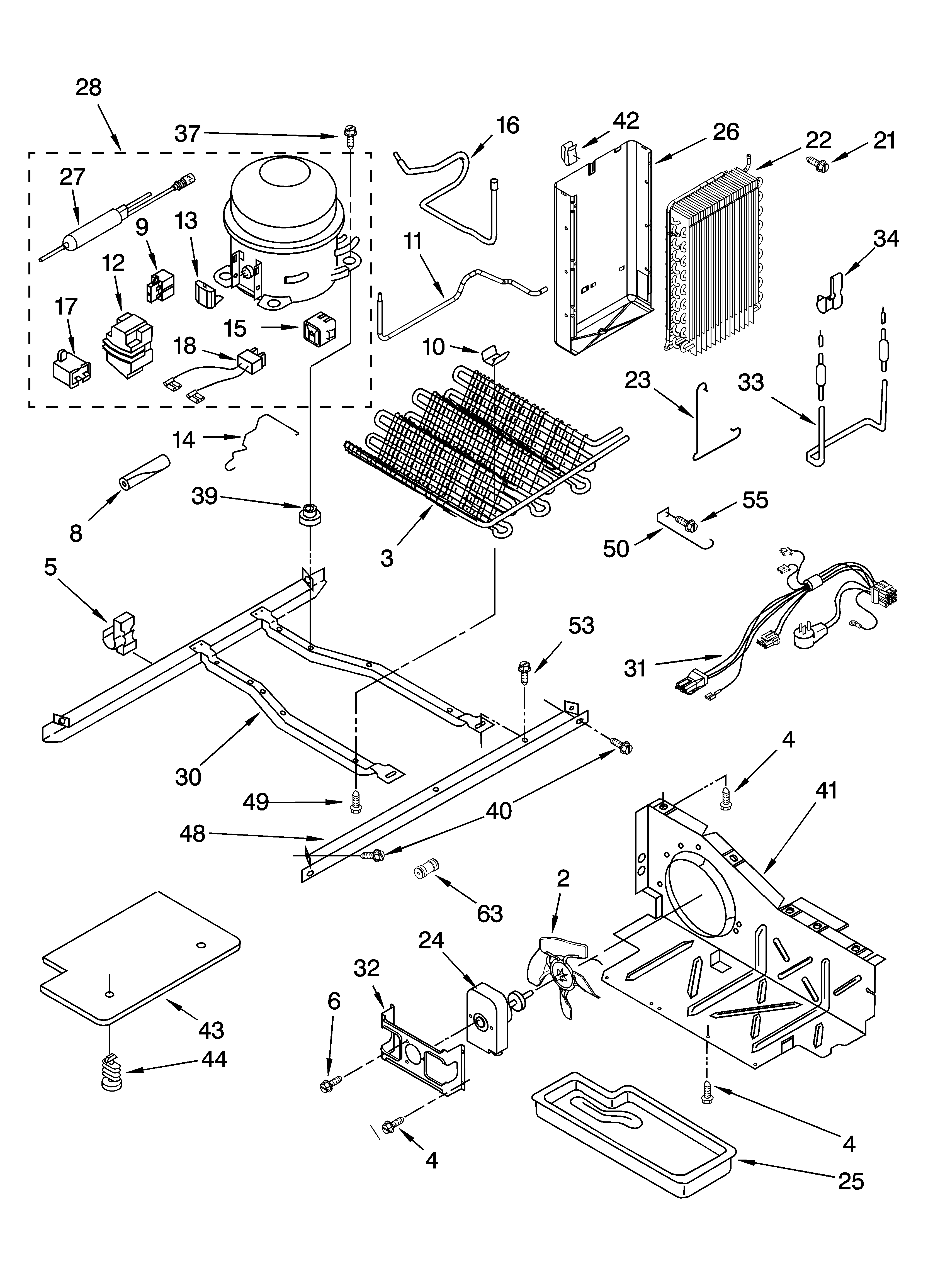 Whirlpool ED5GHEXNQ01 unit parts diagram