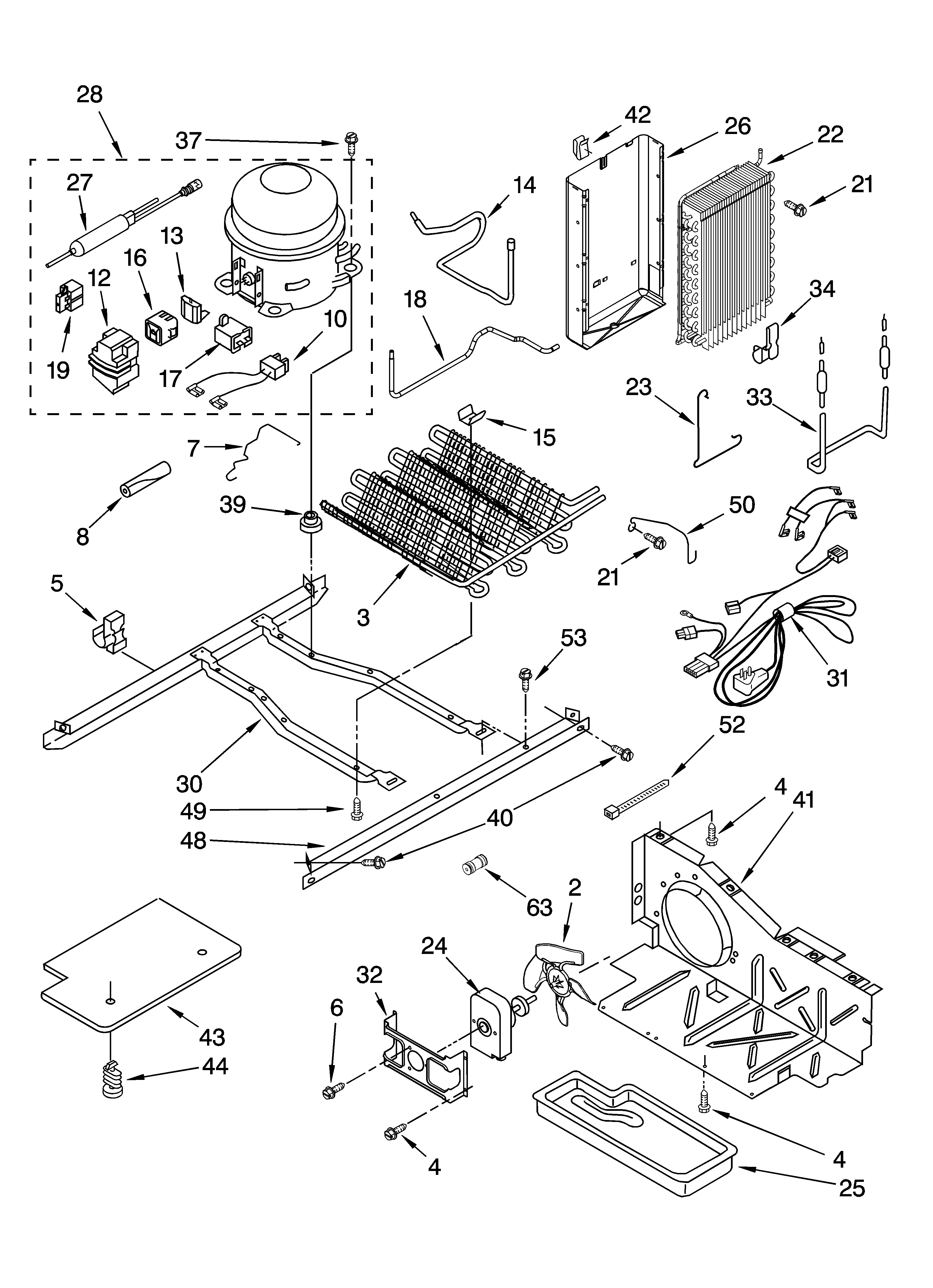 Whirlpool ED5JHGXRT01 unit parts diagram