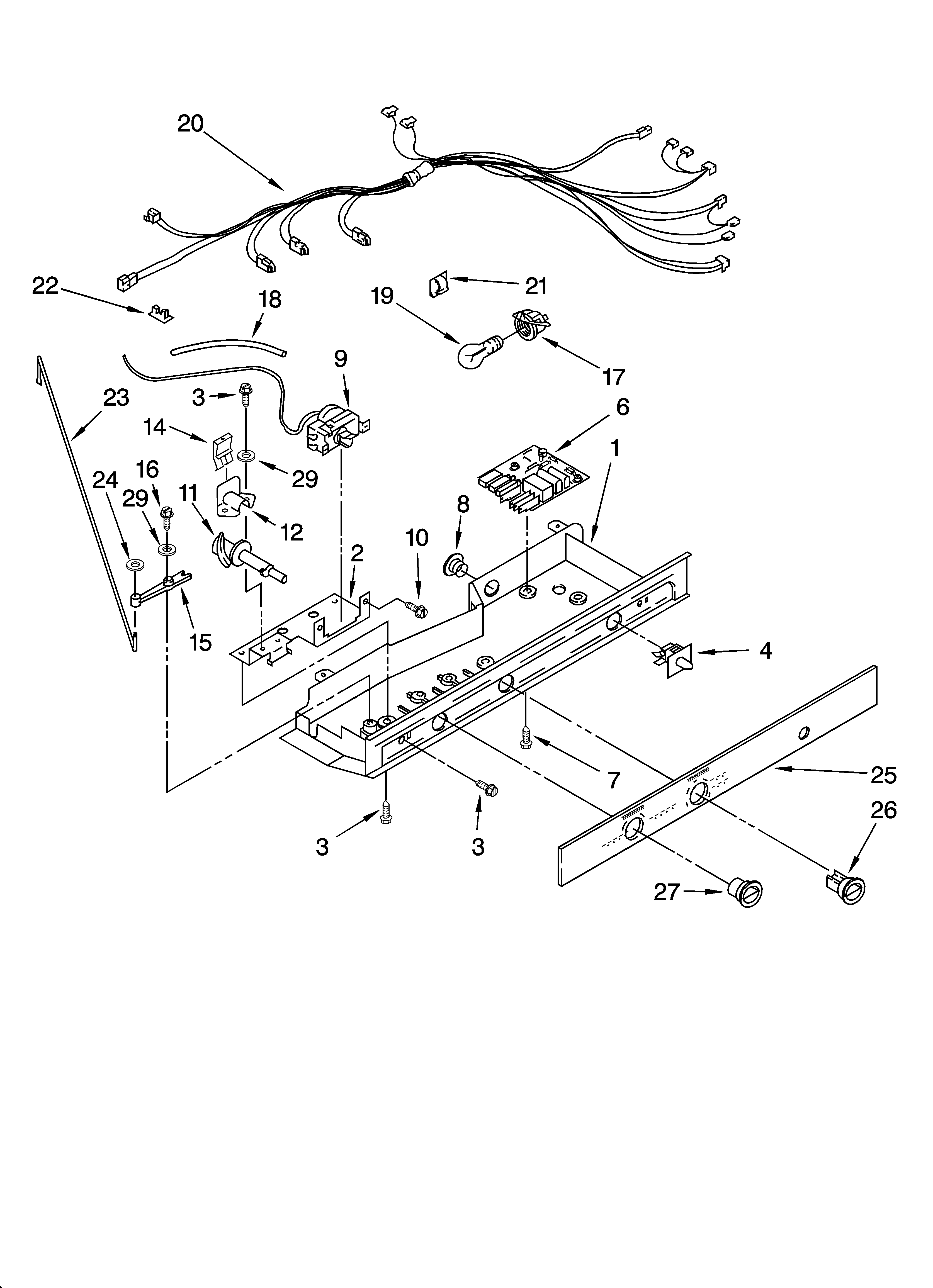 Whirlpool ED5JHGXRT01 control parts diagram