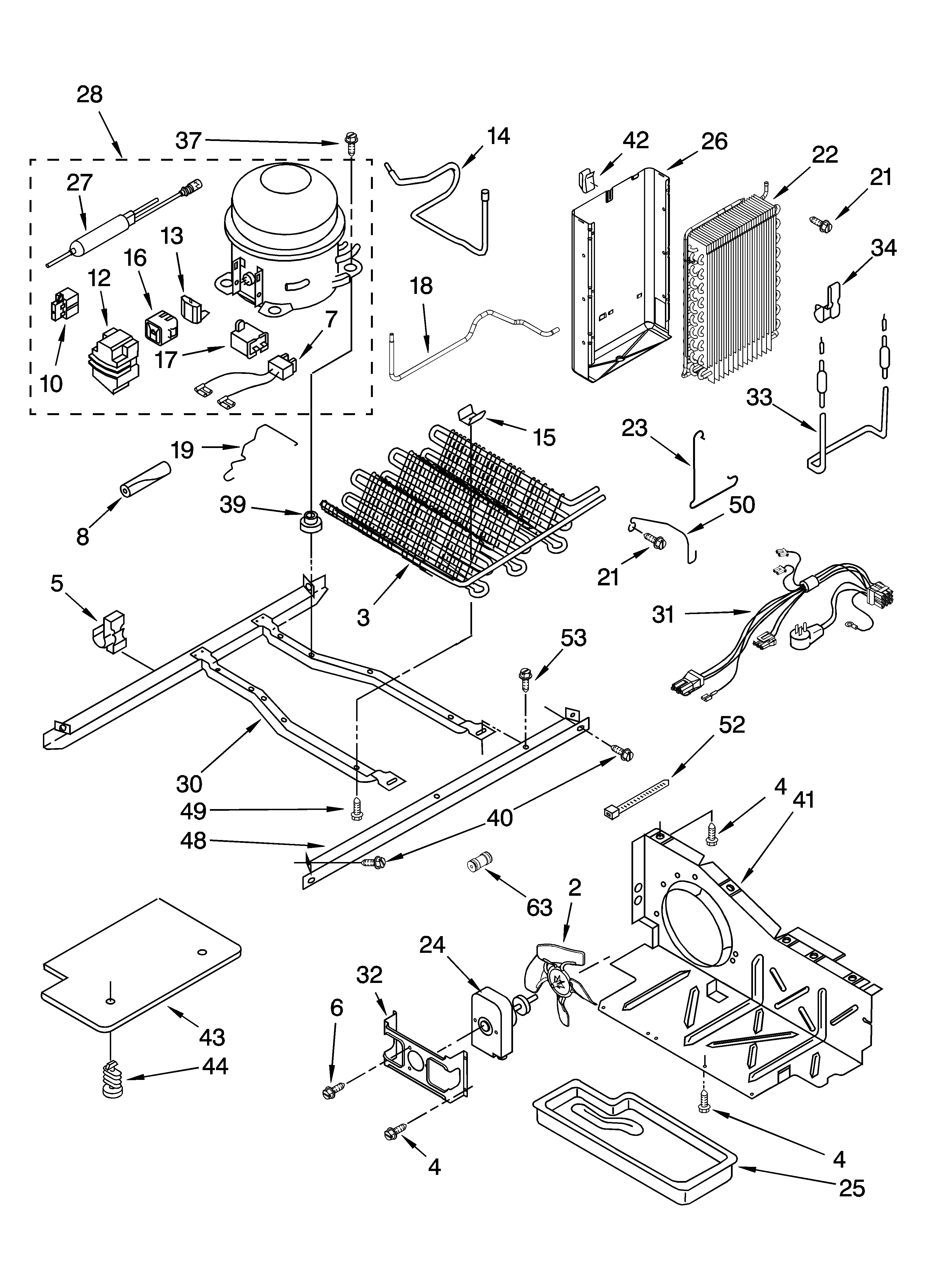 Whirlpool ED5PHEXRT01 unit parts diagram