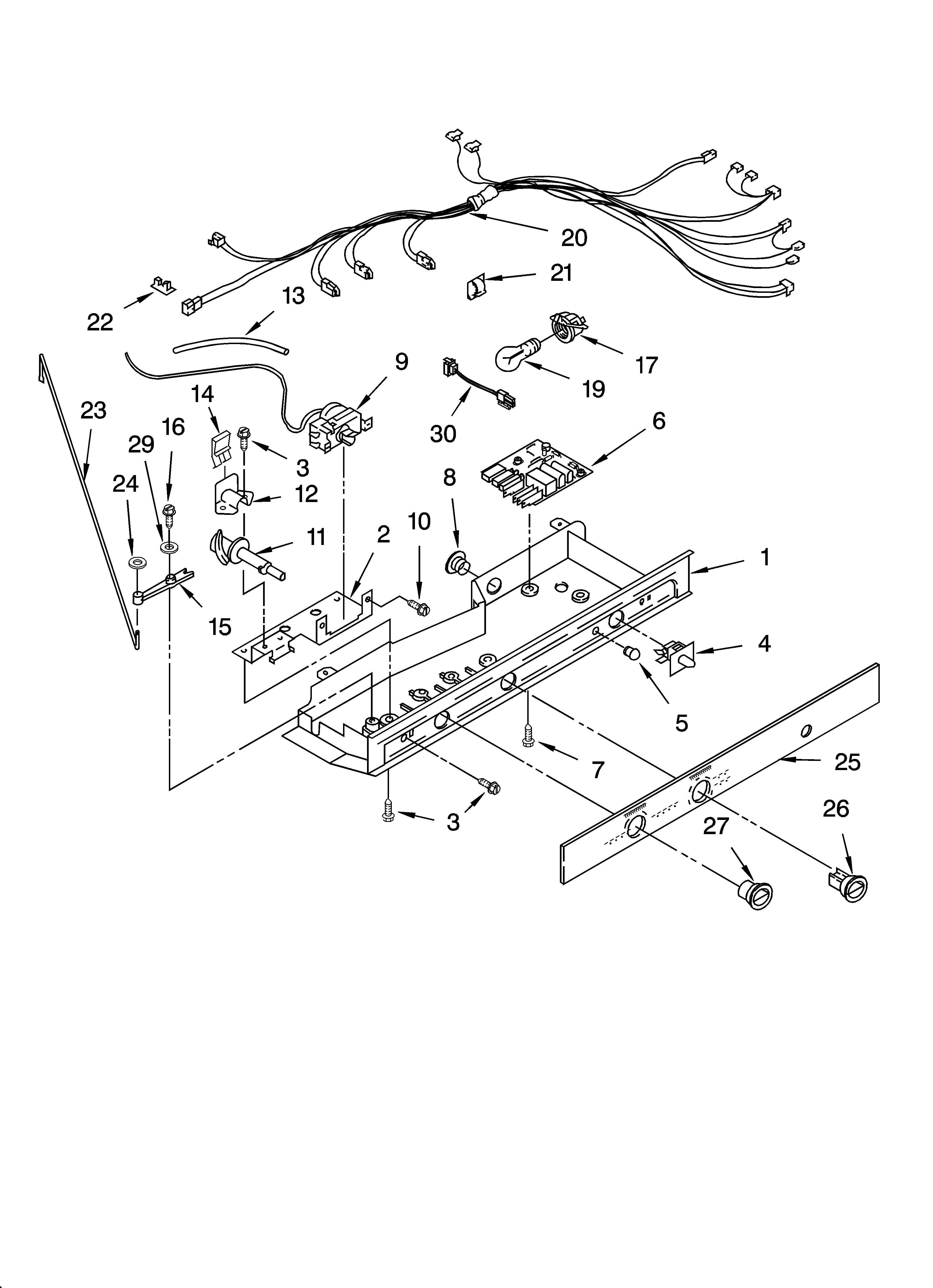 Whirlpool ED5RHAXNT01 control parts diagram