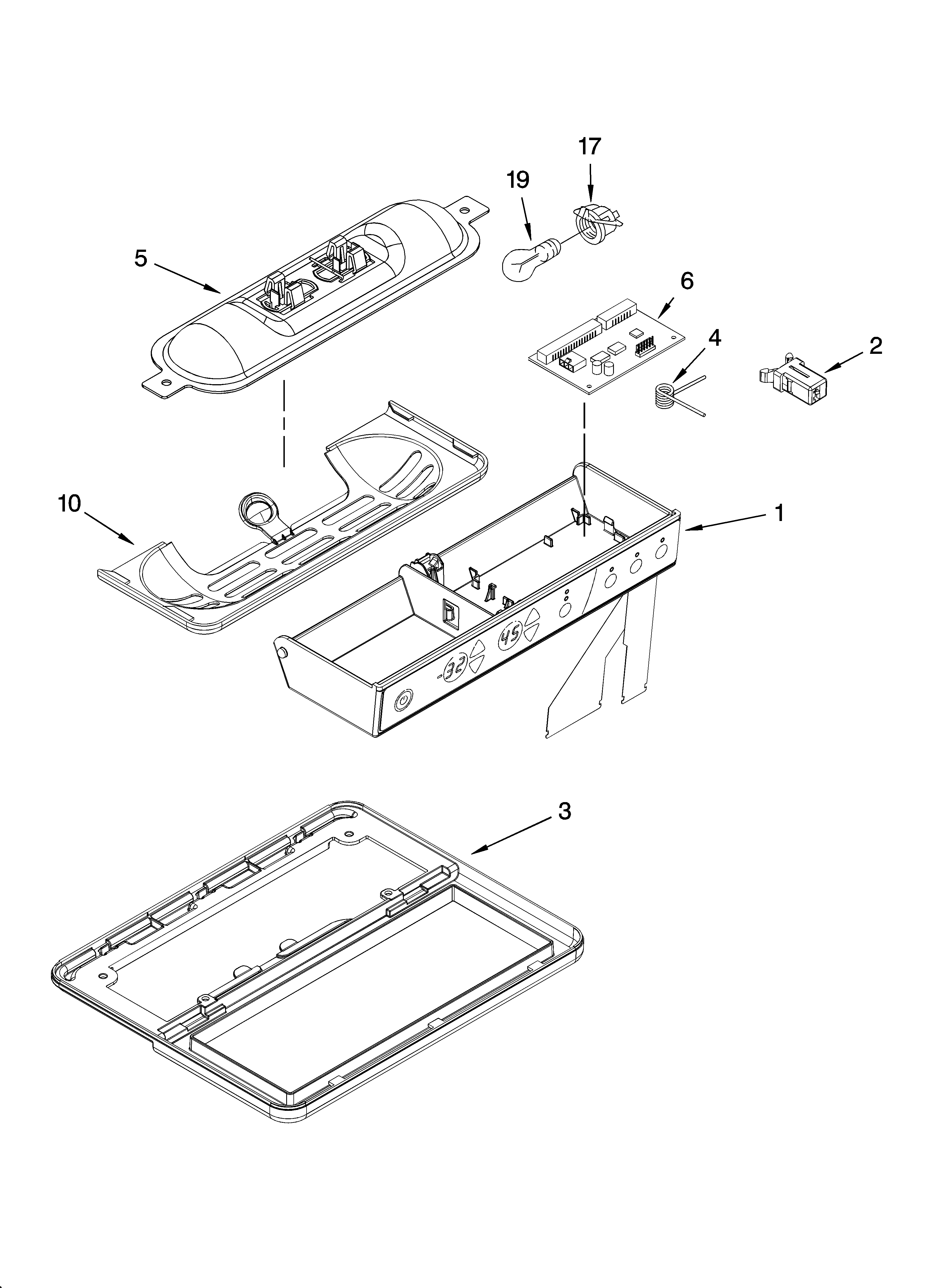 Whirlpool GC3PHEXNT03 control parts diagram