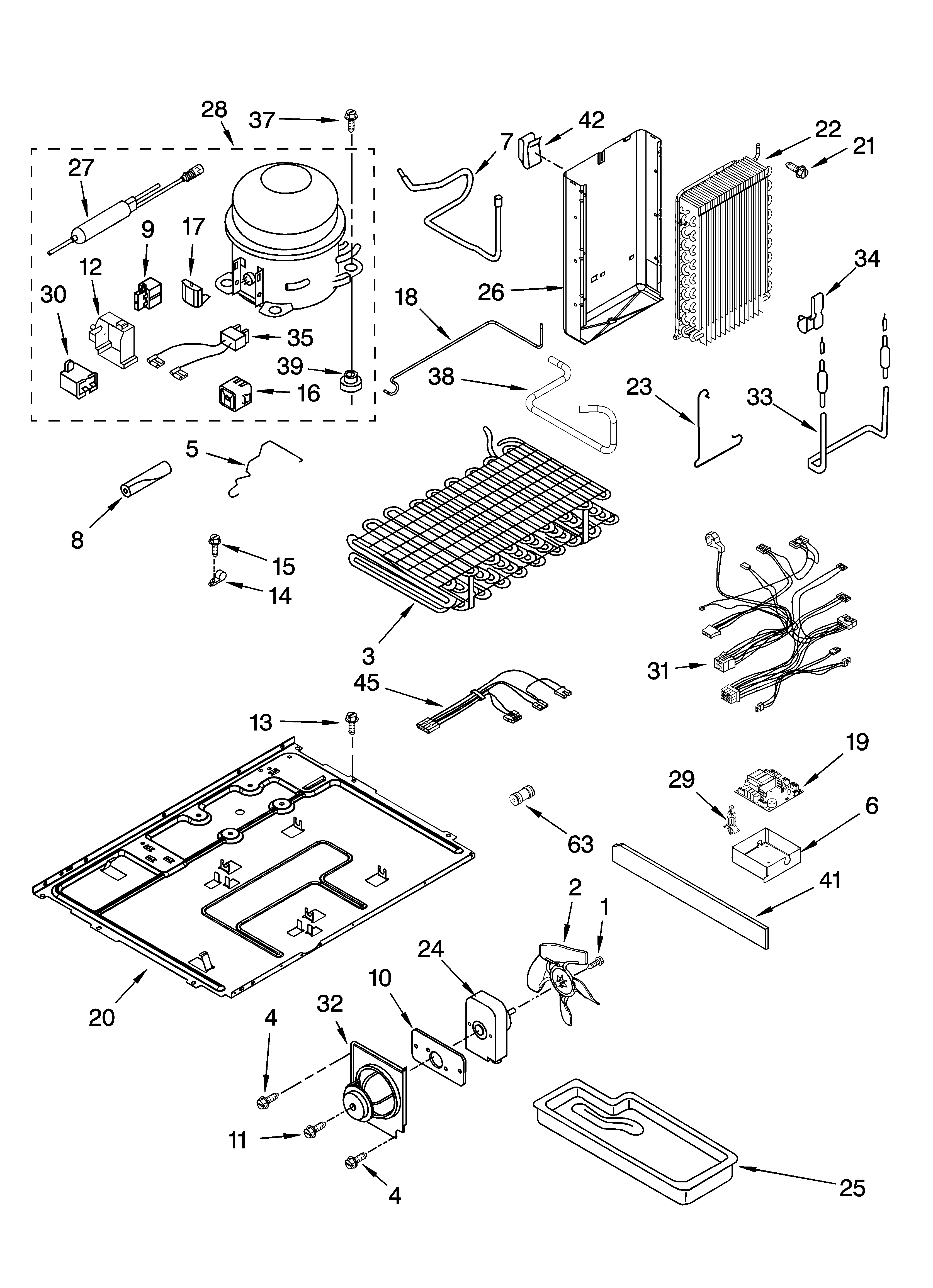 Whirlpool GC5CHAXNQ00 unit parts diagram