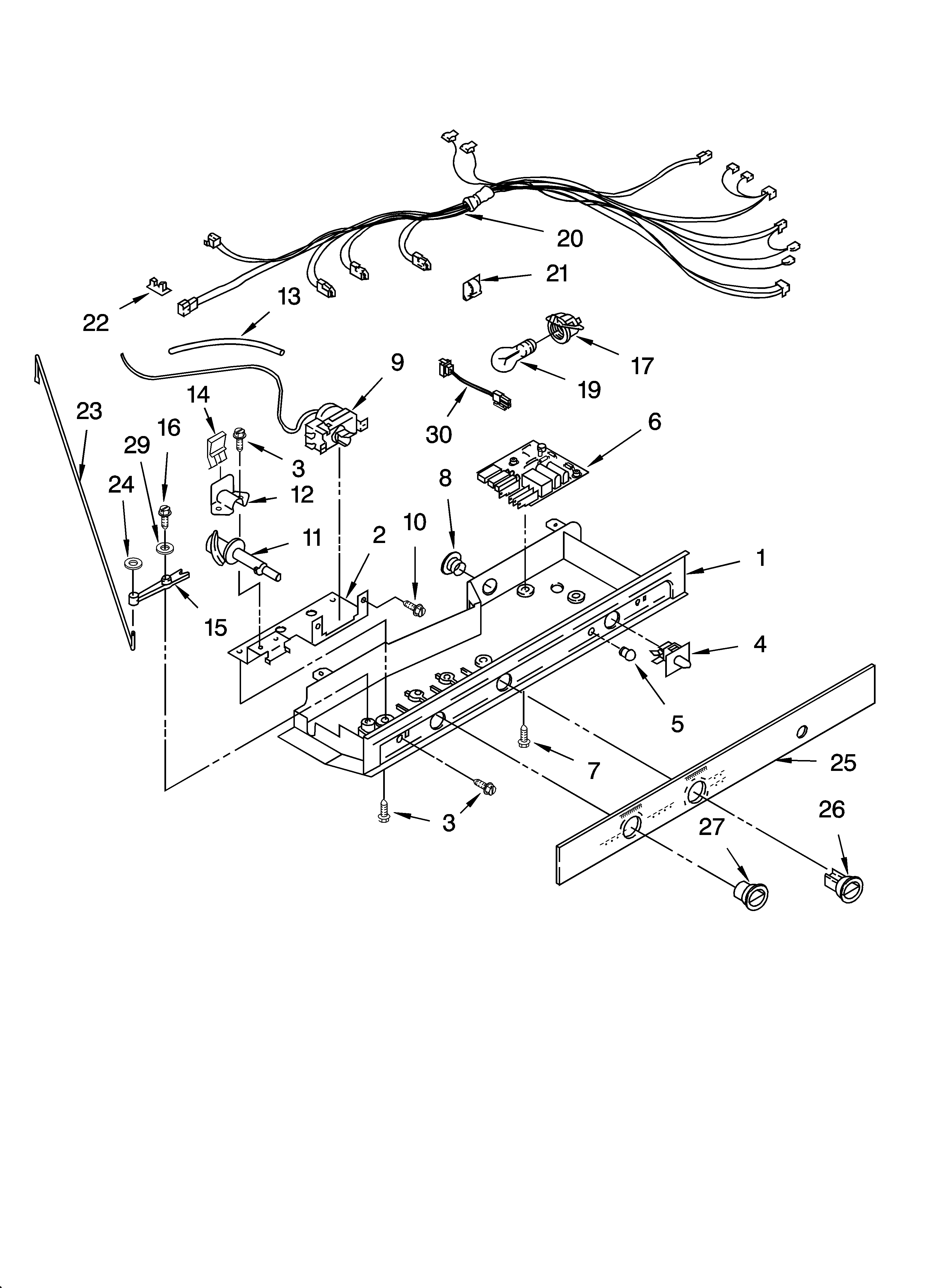 Whirlpool GD5PHAXMS11 control parts diagram