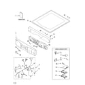 Whirlpool GEW9260PW1 top and console parts diagram