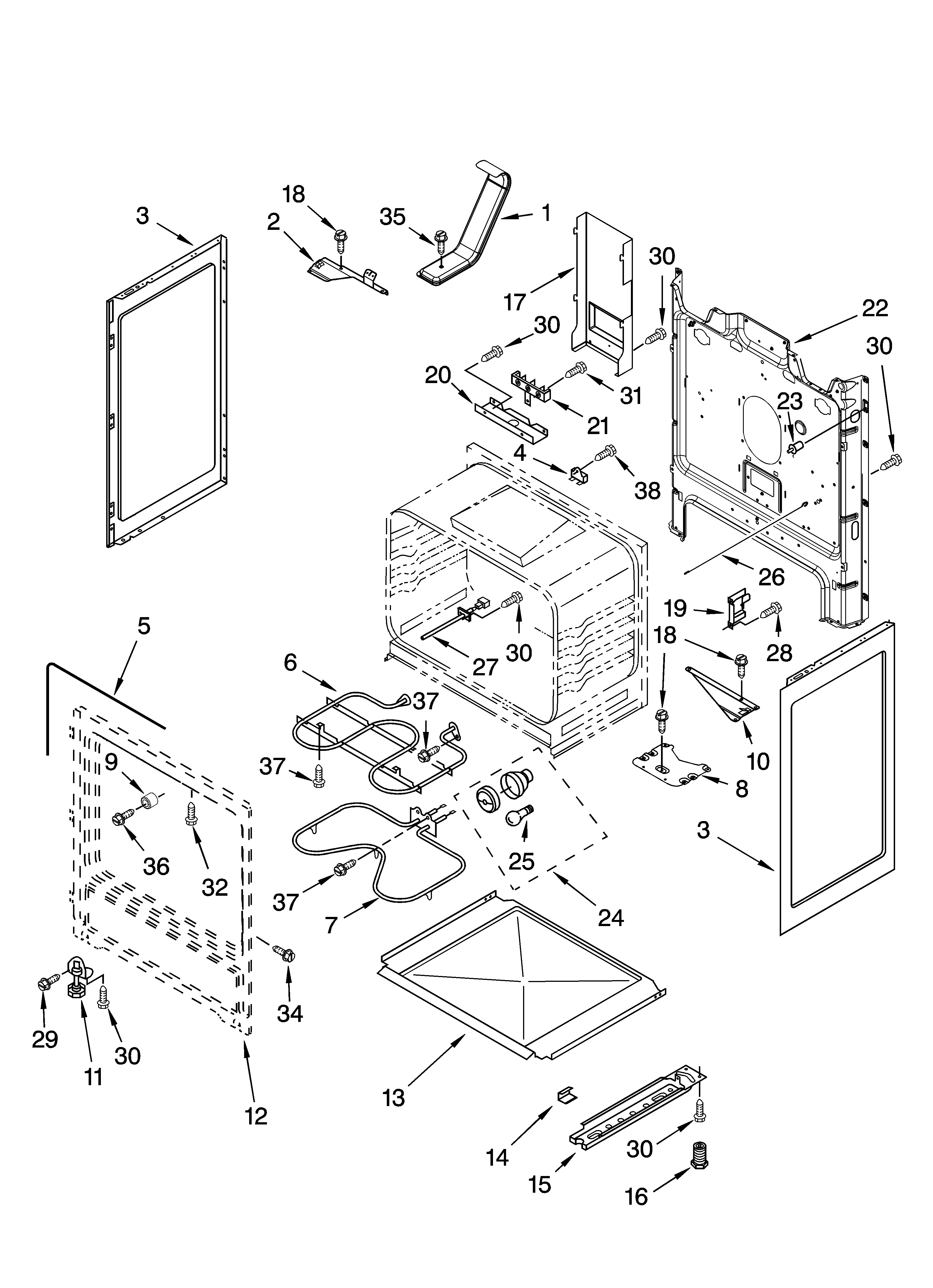 Whirlpool GR438LXRQ1 chassis parts diagram