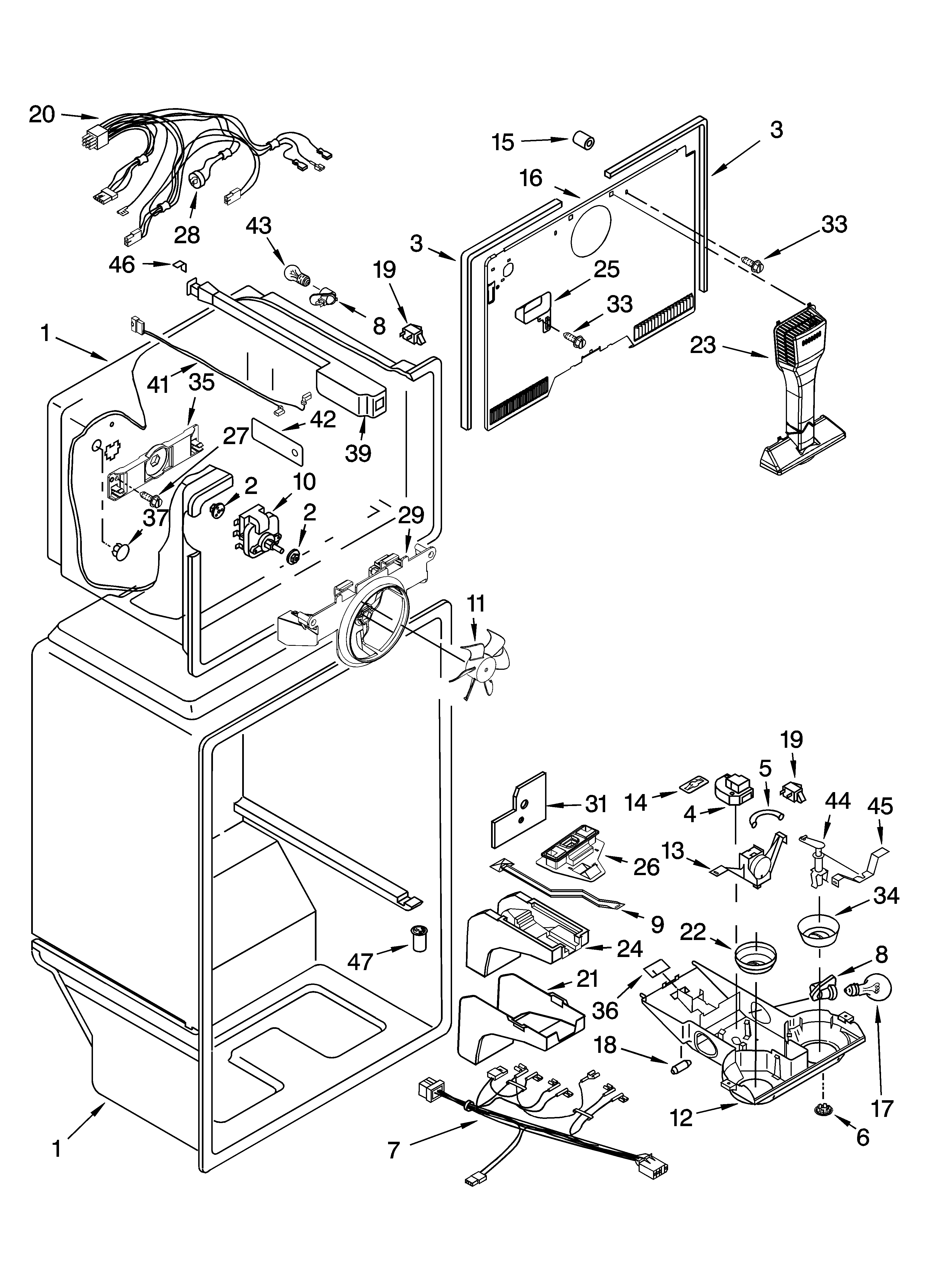Whirlpool GR9FHKXPQ01 liner parts diagram