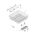 Whirlpool GU2400XTPT7 upper rack and track parts diagram