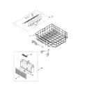 Whirlpool GU2400XTPT7 lower rack parts, optional parts (not included) diagram