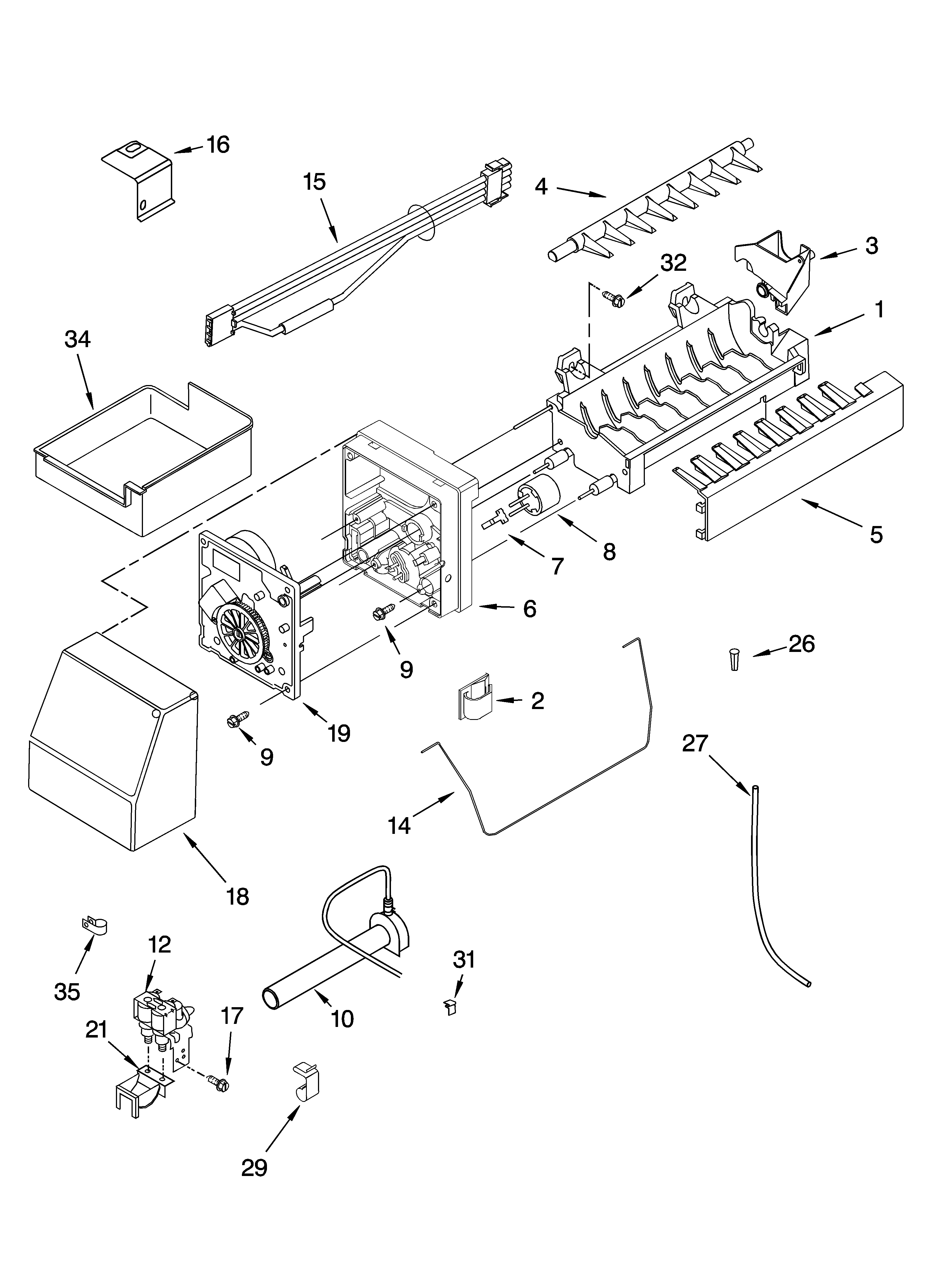 KitchenAid KBRP20ERSS00 icemaker parts diagram
