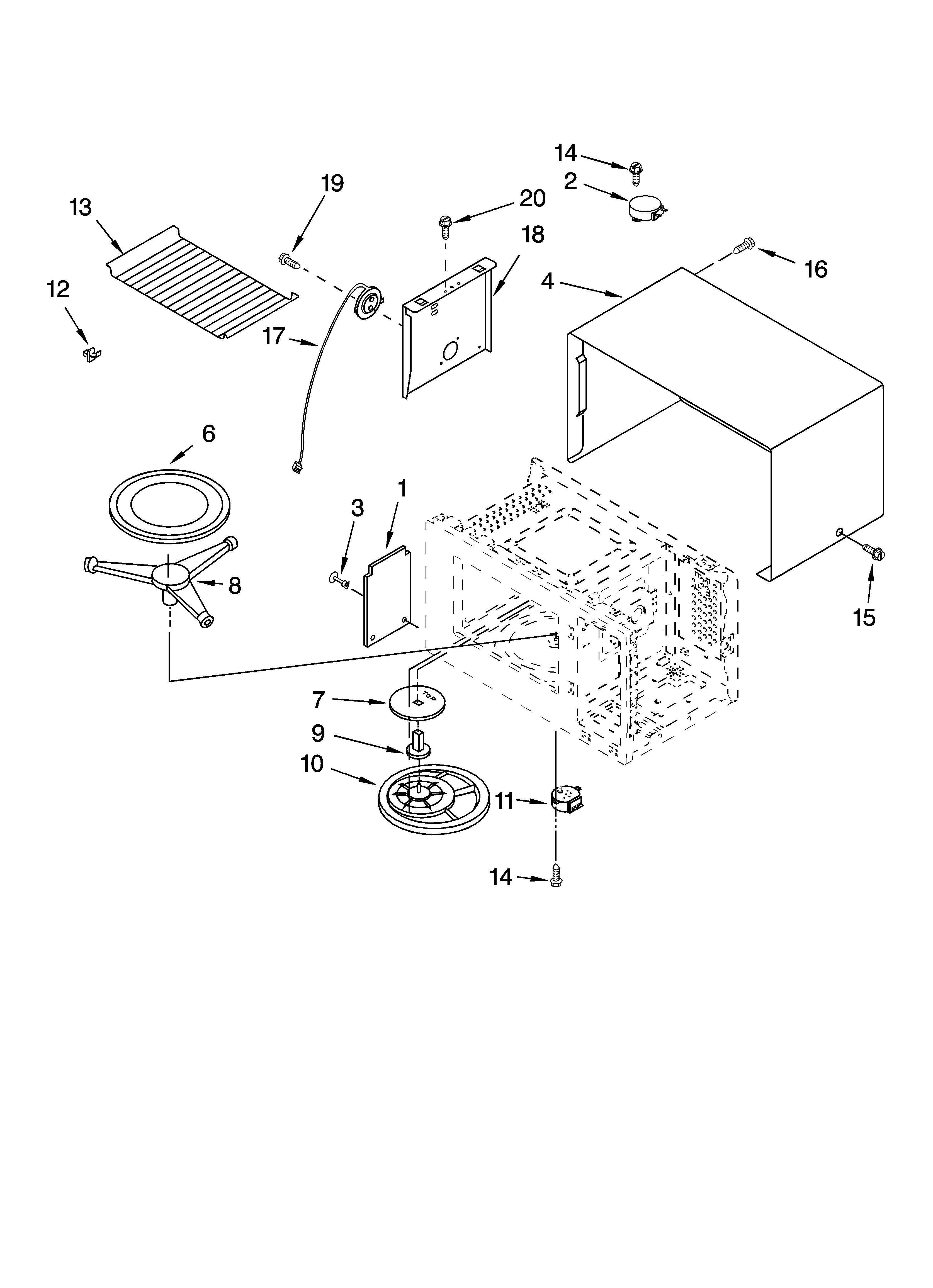 KitchenAid KCMS185JSS4 oven cavity parts diagram