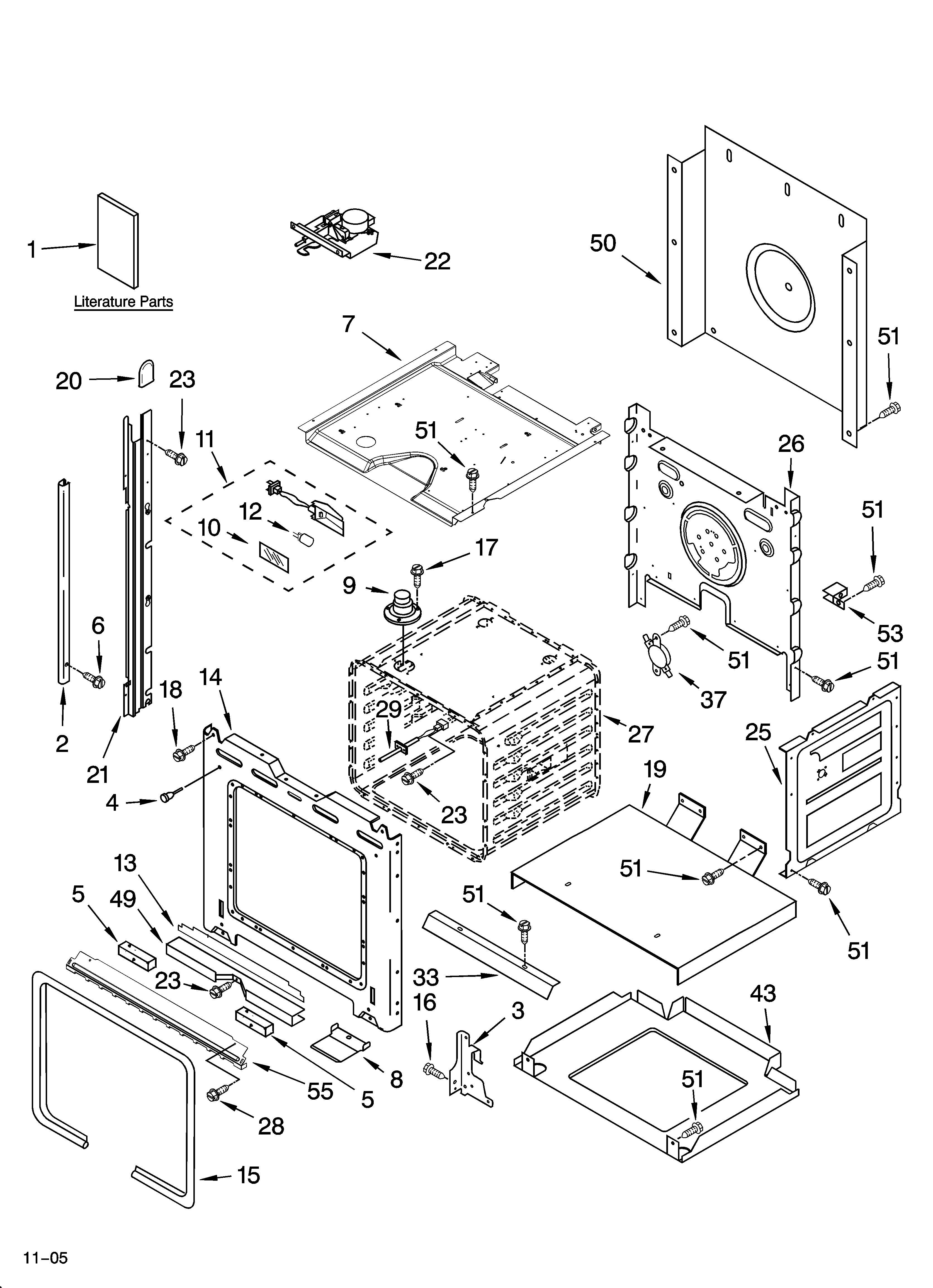 KitchenAid KEBC101KBL06 oven parts diagram