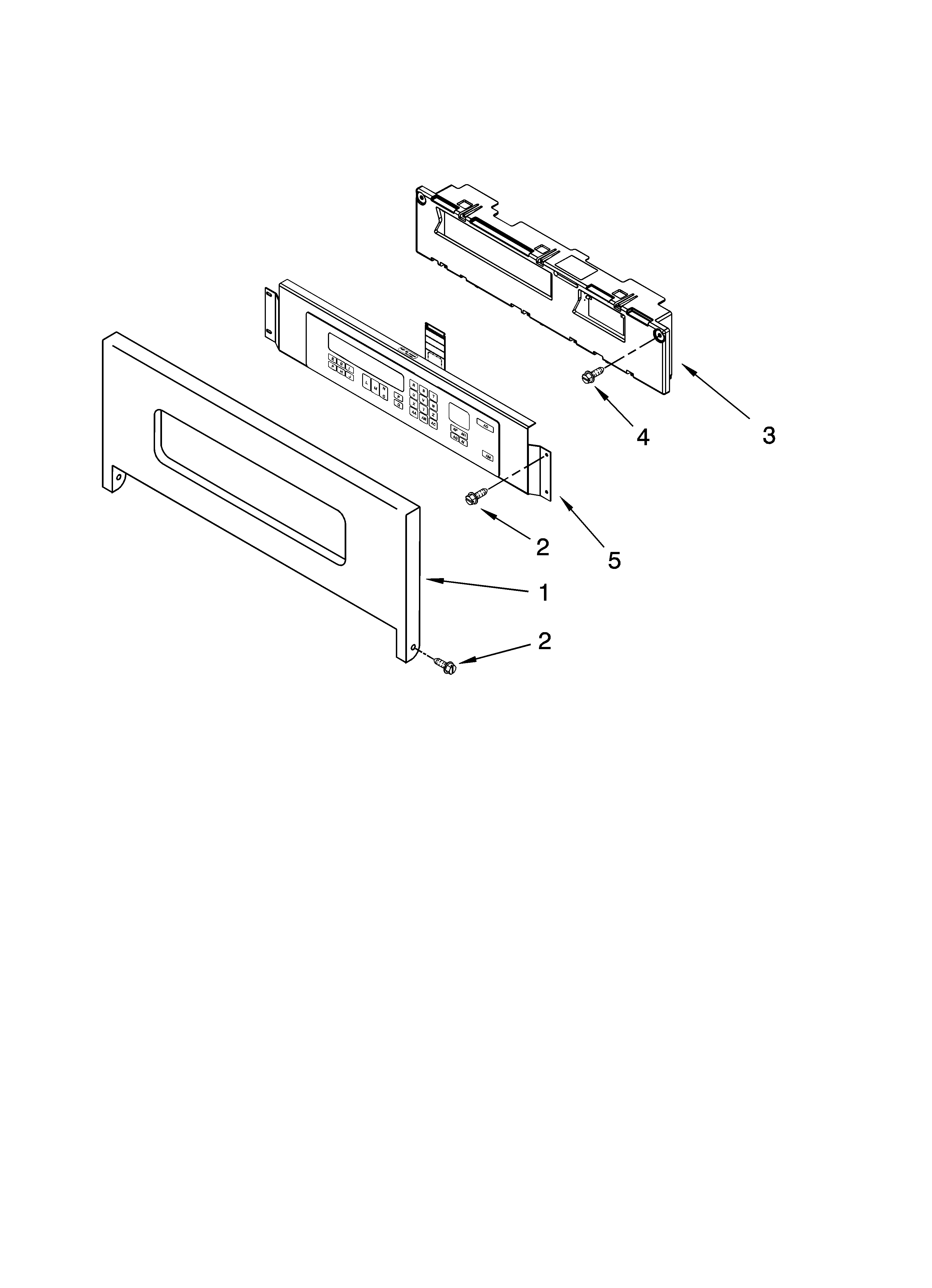 KitchenAid KEBC147KBL06 control panel parts diagram