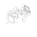 KitchenAid KEBC206KSS05 oven door parts diagram
