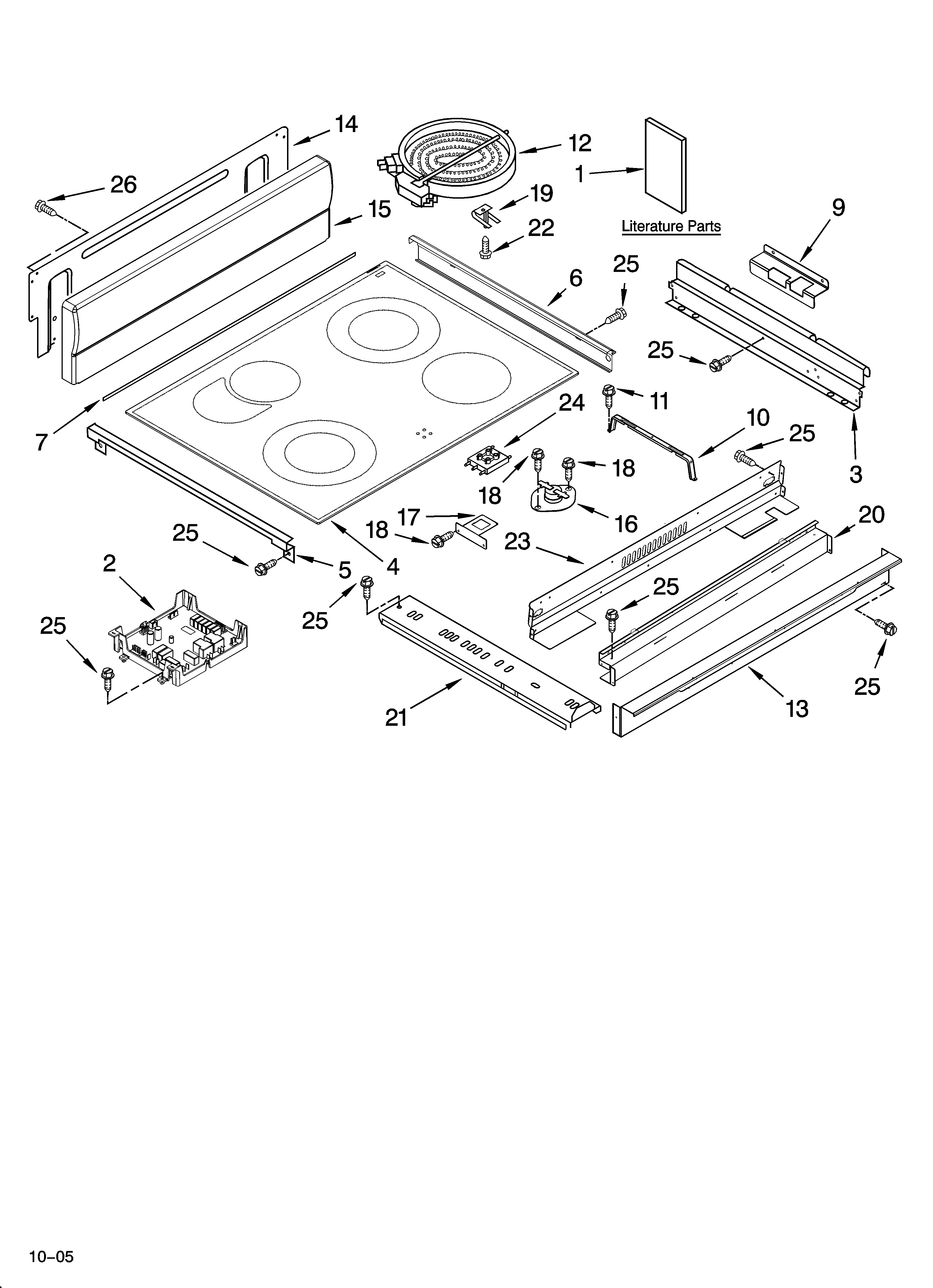 KitchenAid KERA807PSS02 cooktop parts diagram