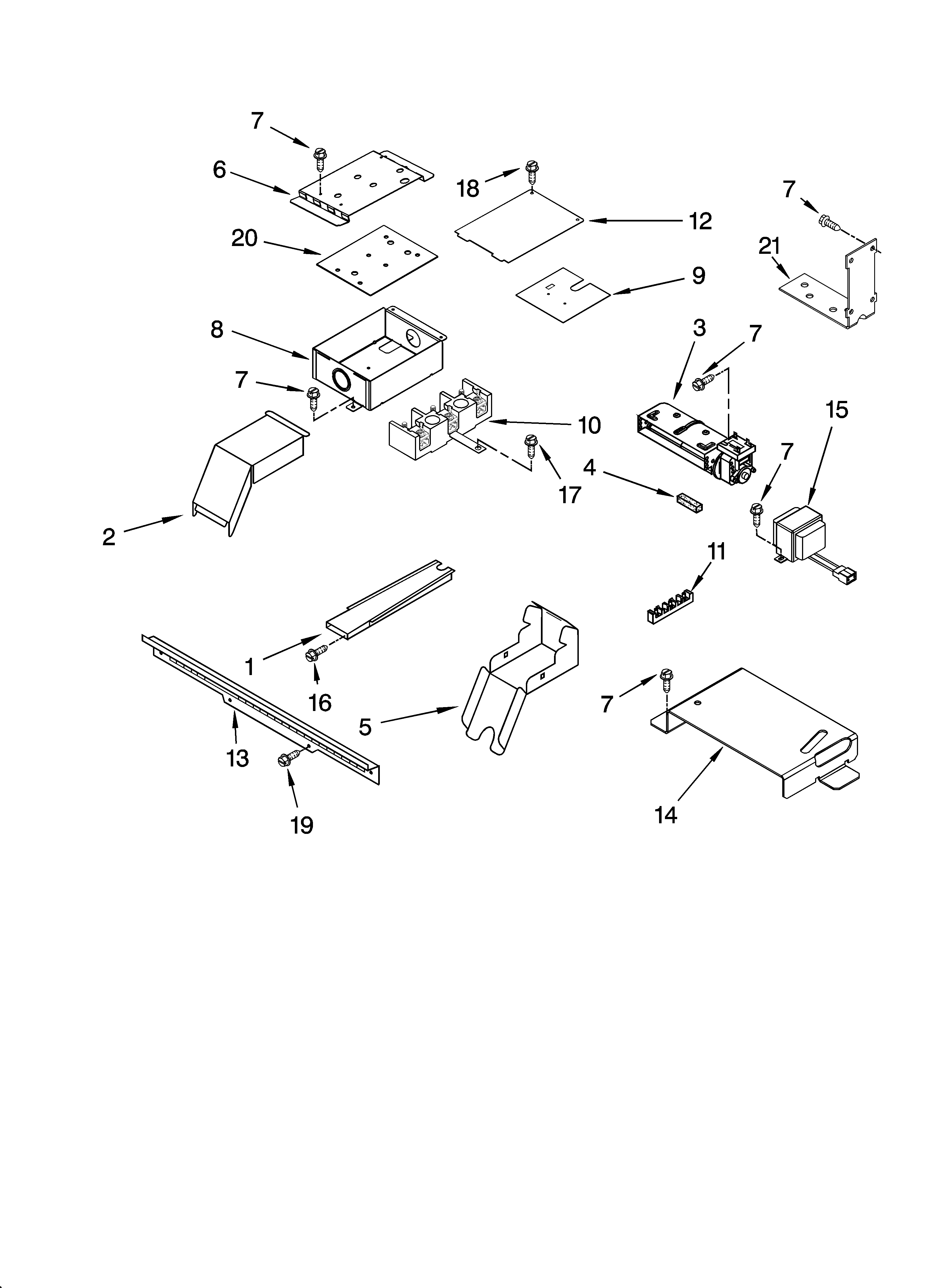 KitchenAid KERA807PSS02 top venting parts, optional parts diagram