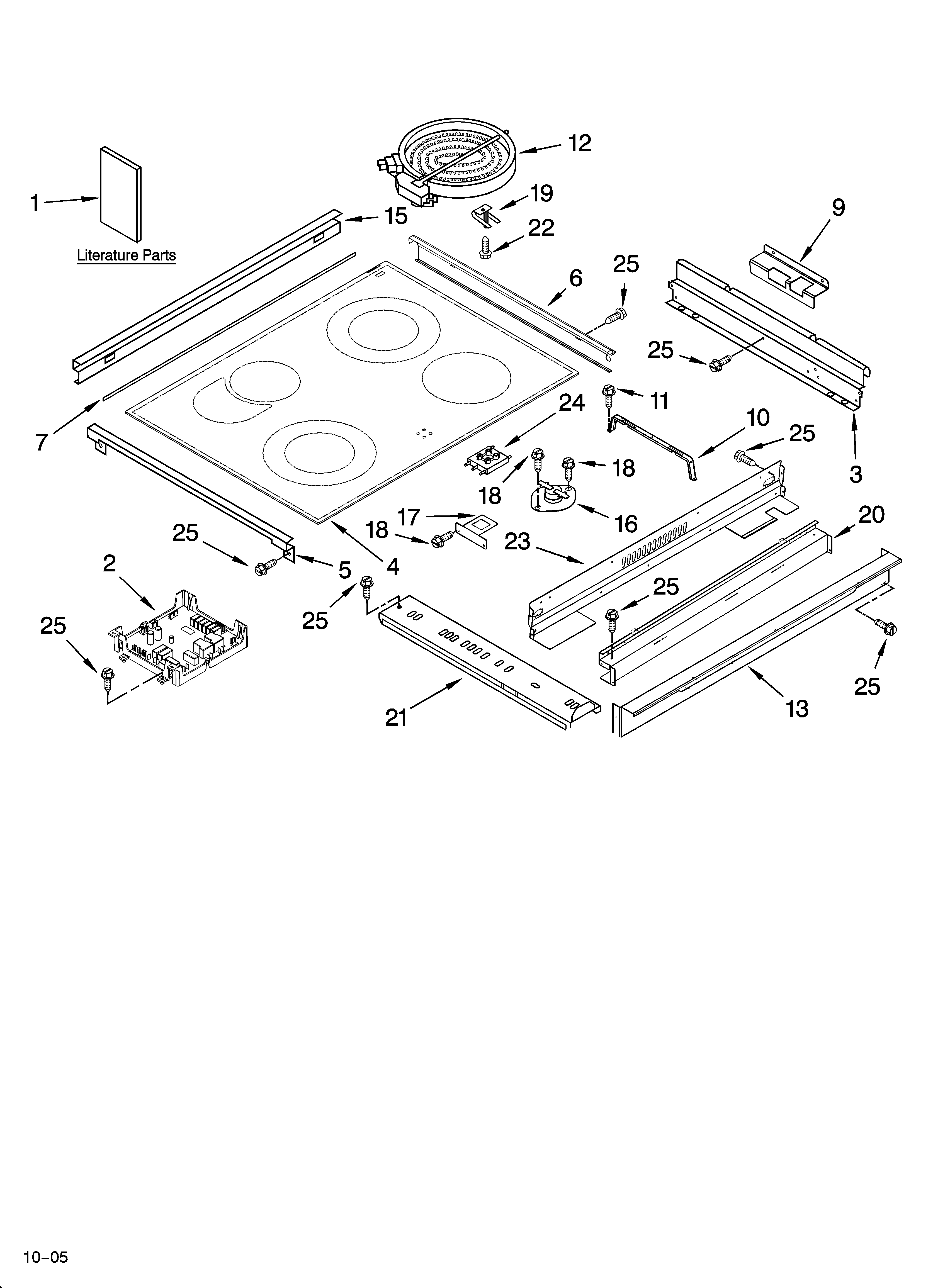 KitchenAid KESA907PBB02 cooktop parts diagram