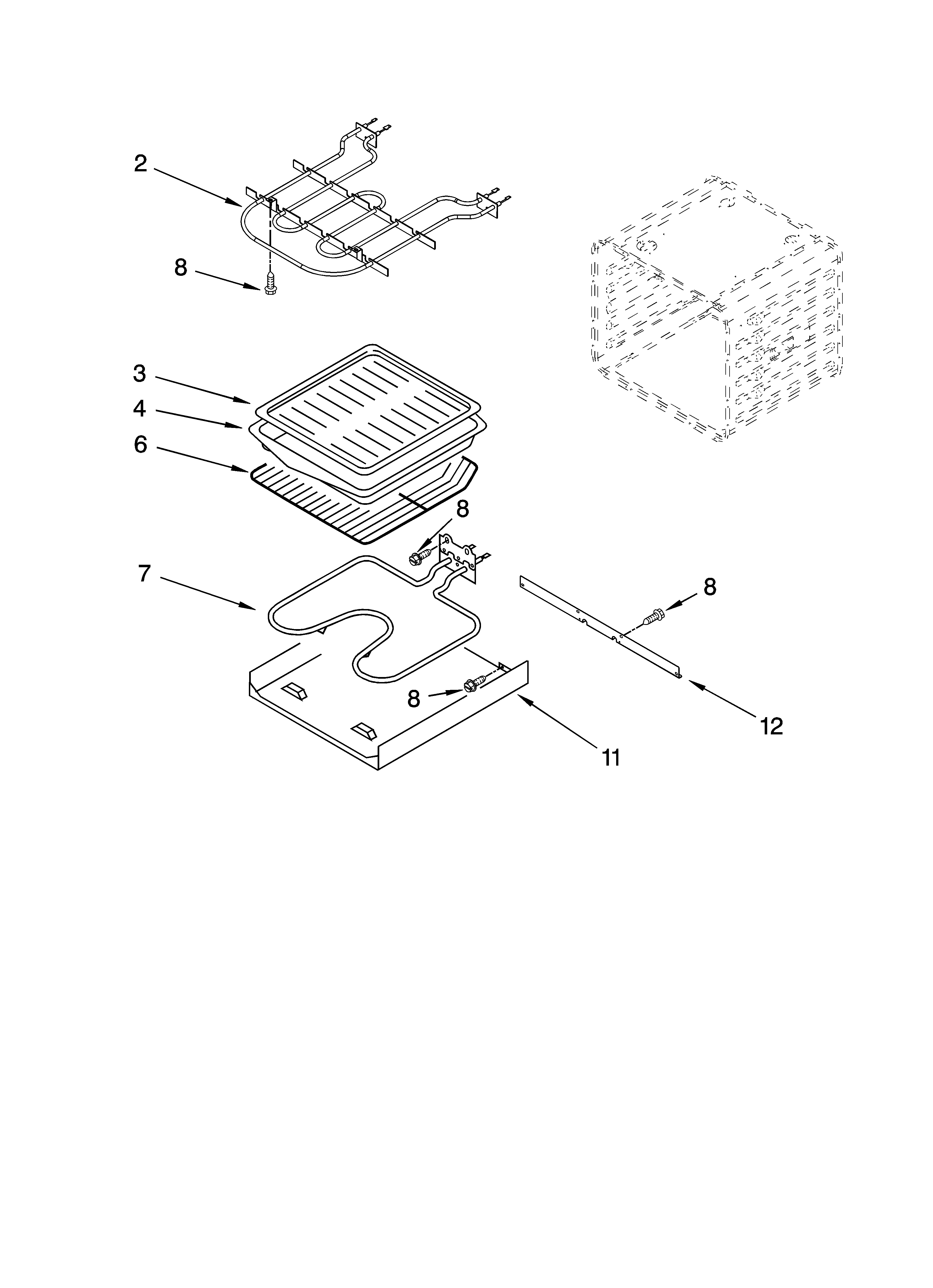 KitchenAid KESI901PBL01 internal oven parts diagram