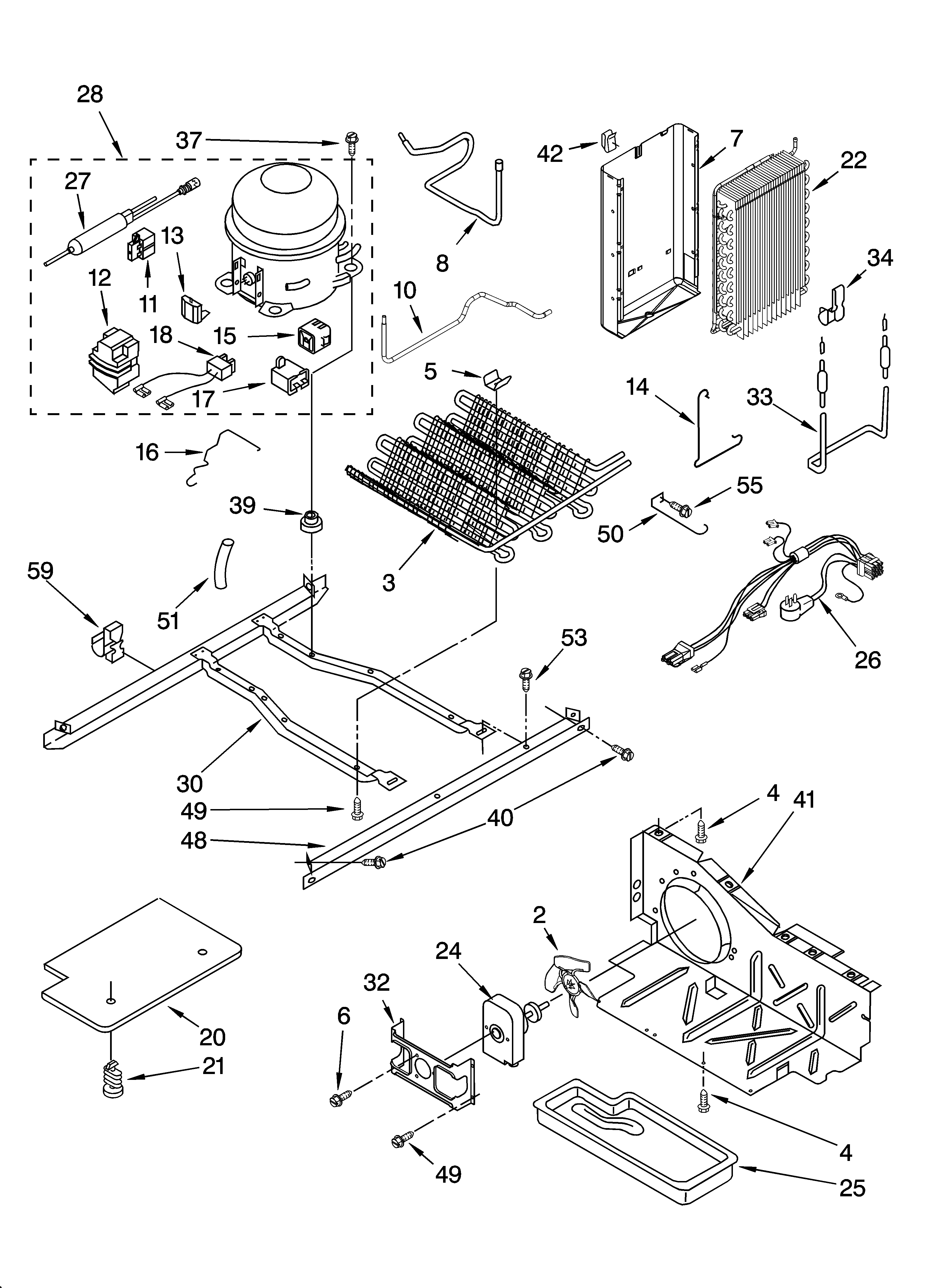 KitchenAid KSRA22KNSS01 unit parts diagram