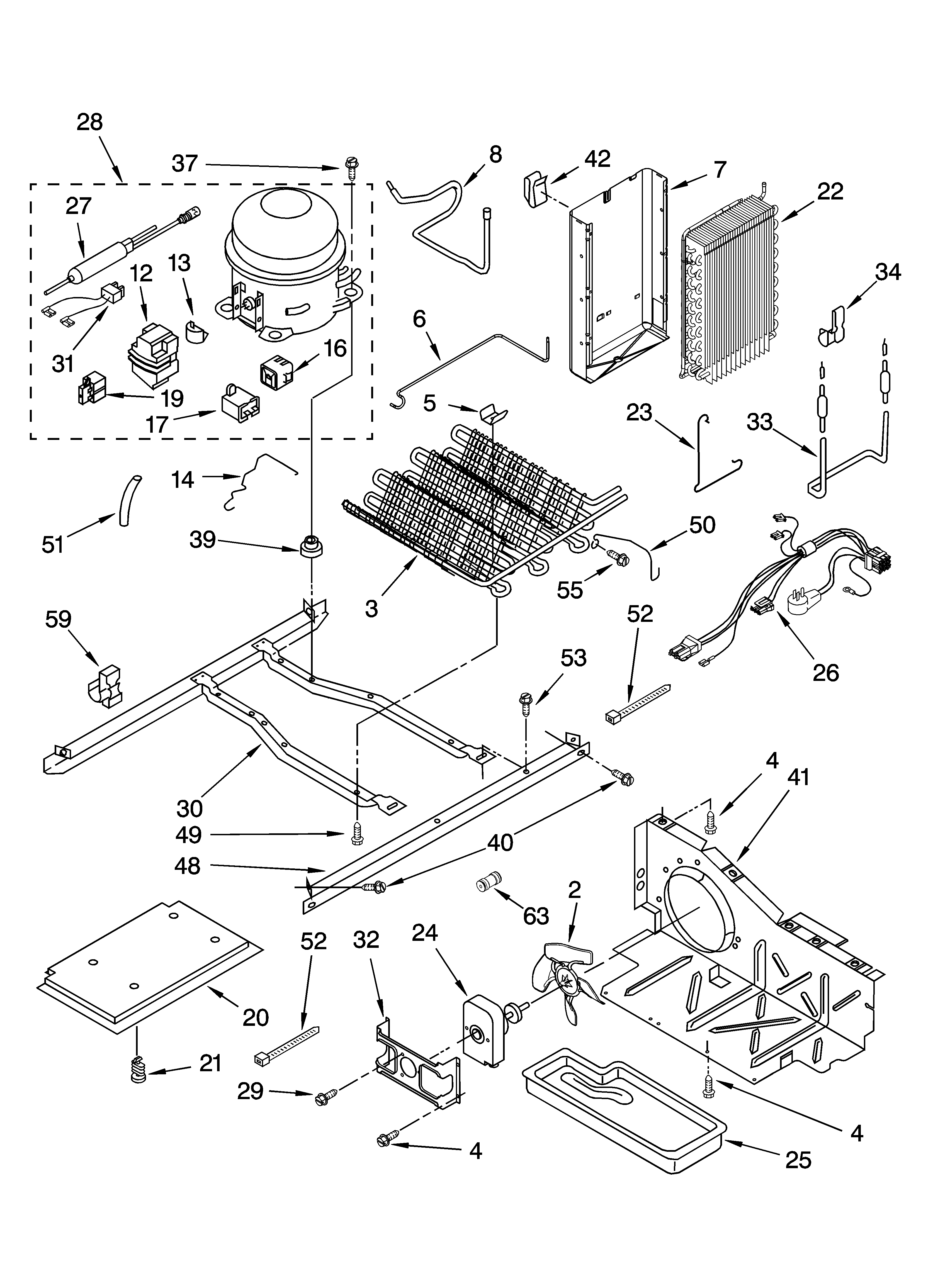 KitchenAid KSRA25CNSS01 unit parts diagram
