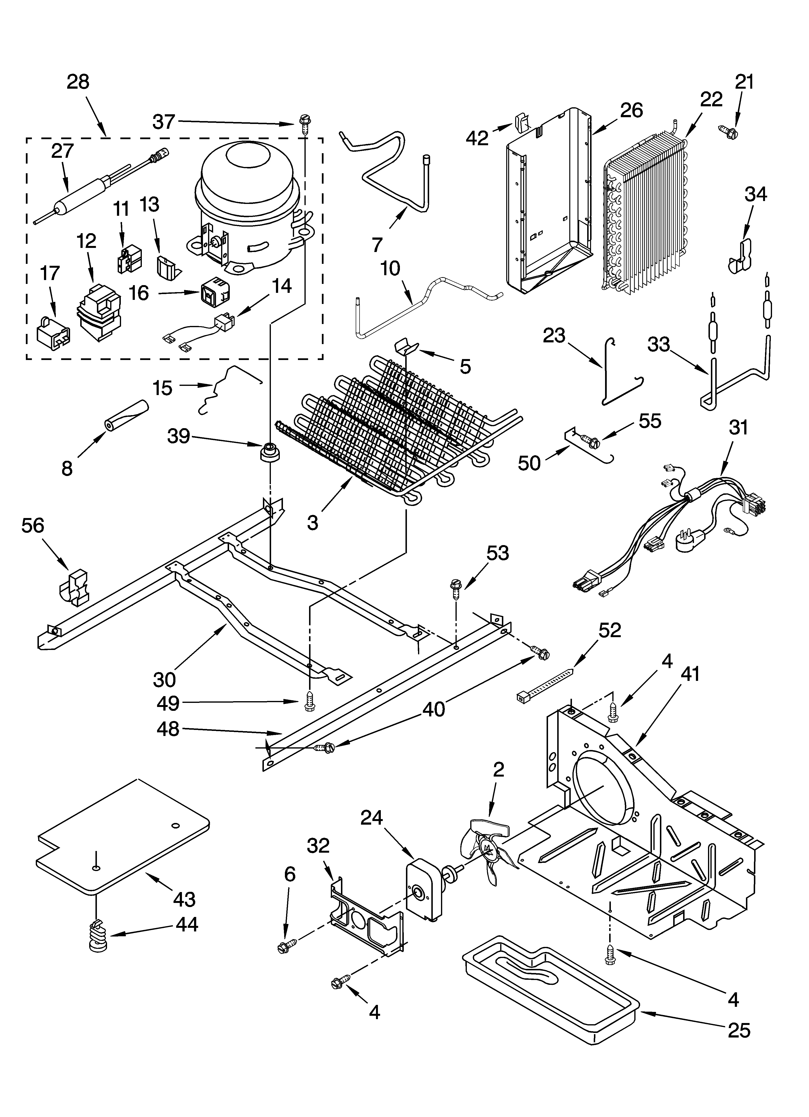 KitchenAid KSRA25KNSS01 unit parts, optional parts diagram