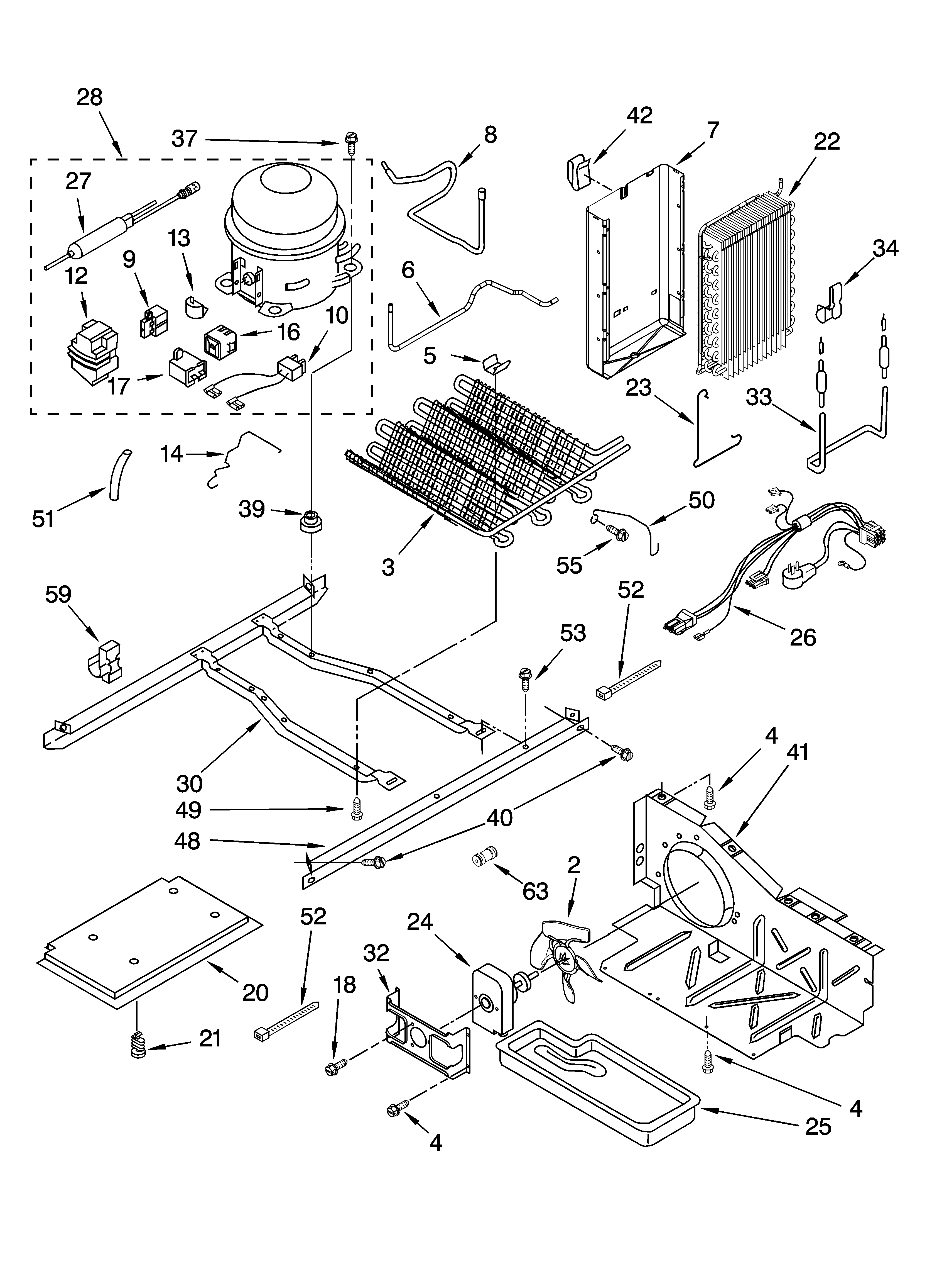 KitchenAid KSRB25FRBX01 unit parts diagram