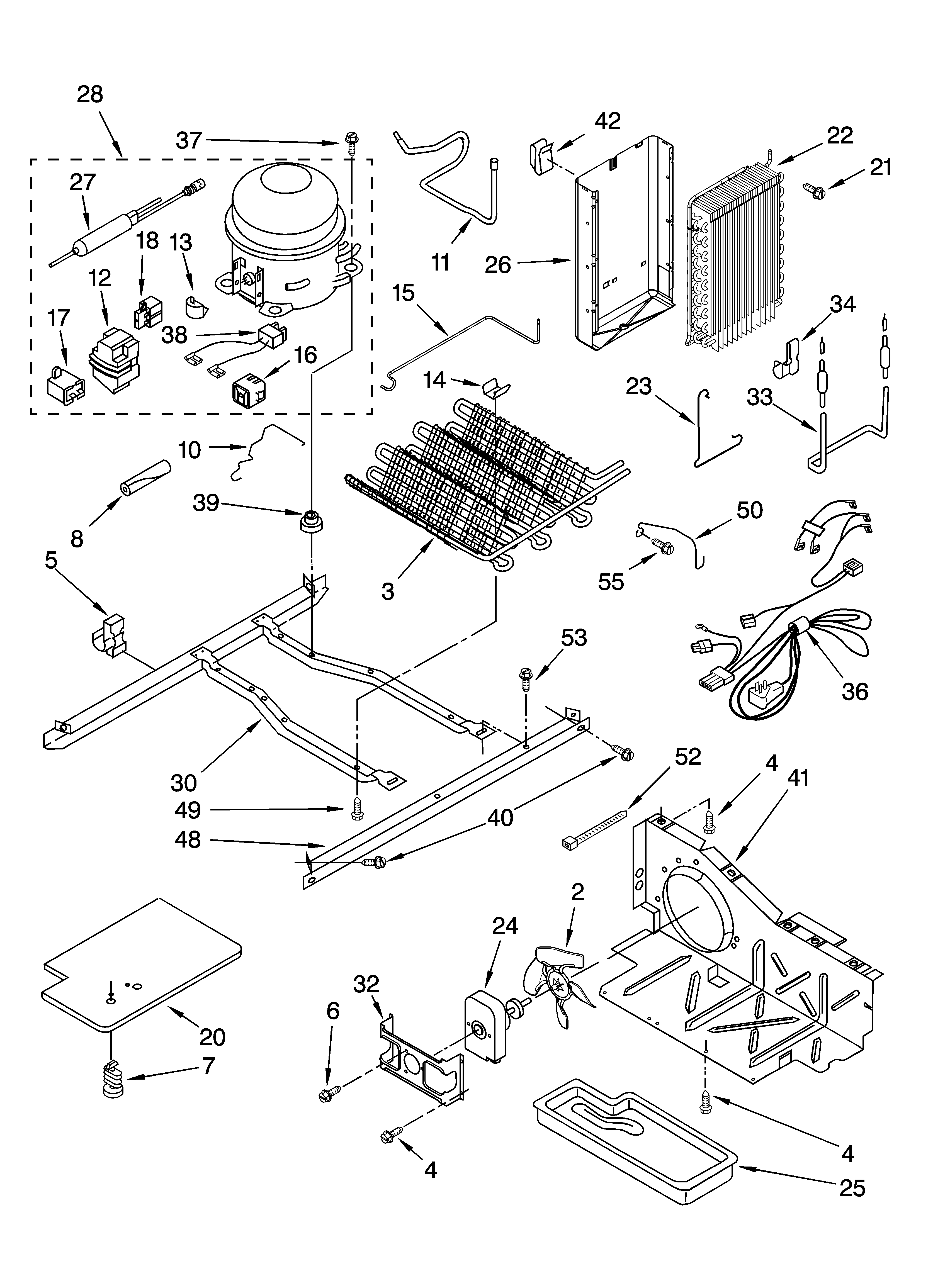 KitchenAid KSRD22FKWH16 unit parts diagram