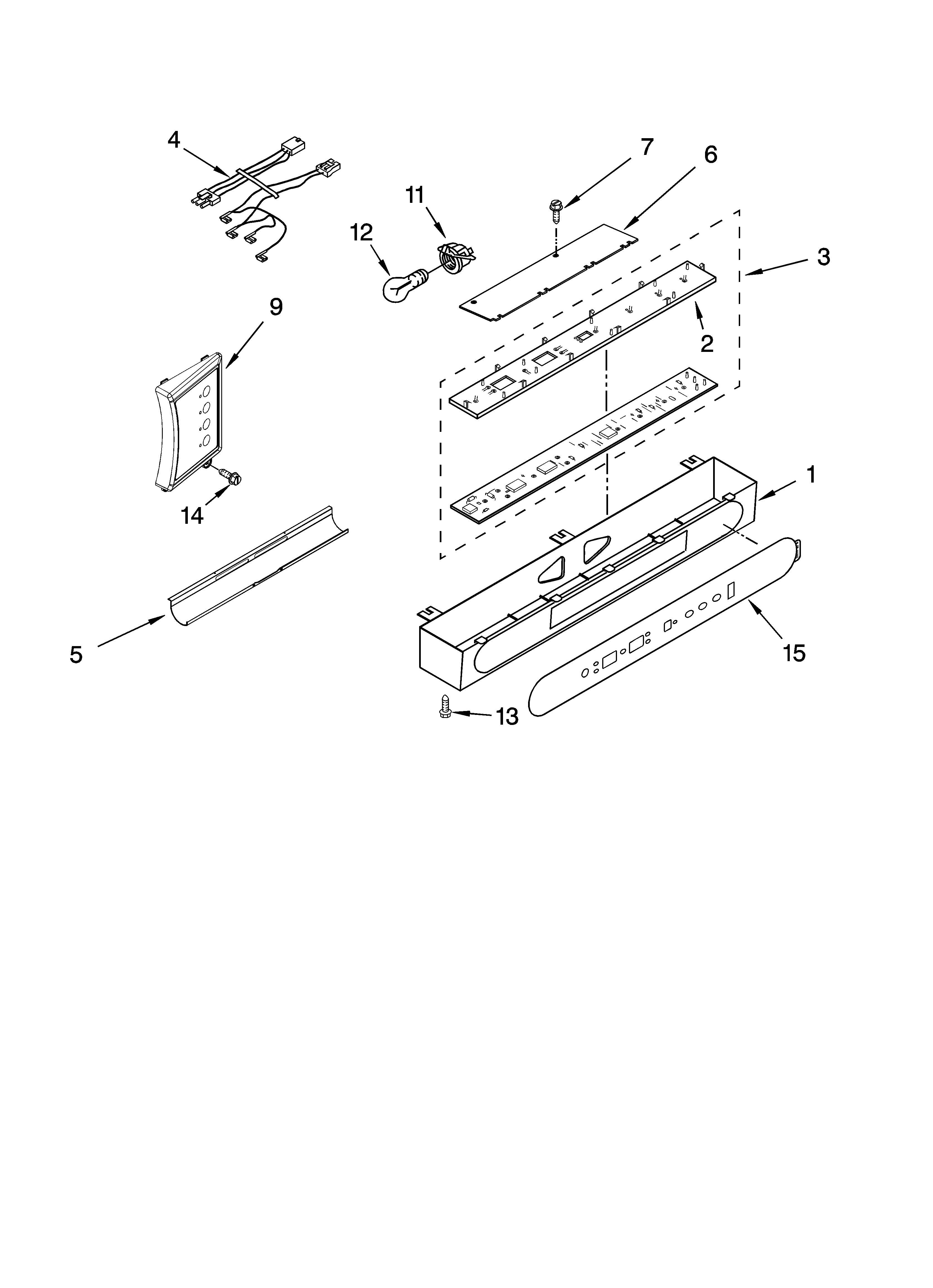 KitchenAid KSSC36QMS02 control panel parts diagram