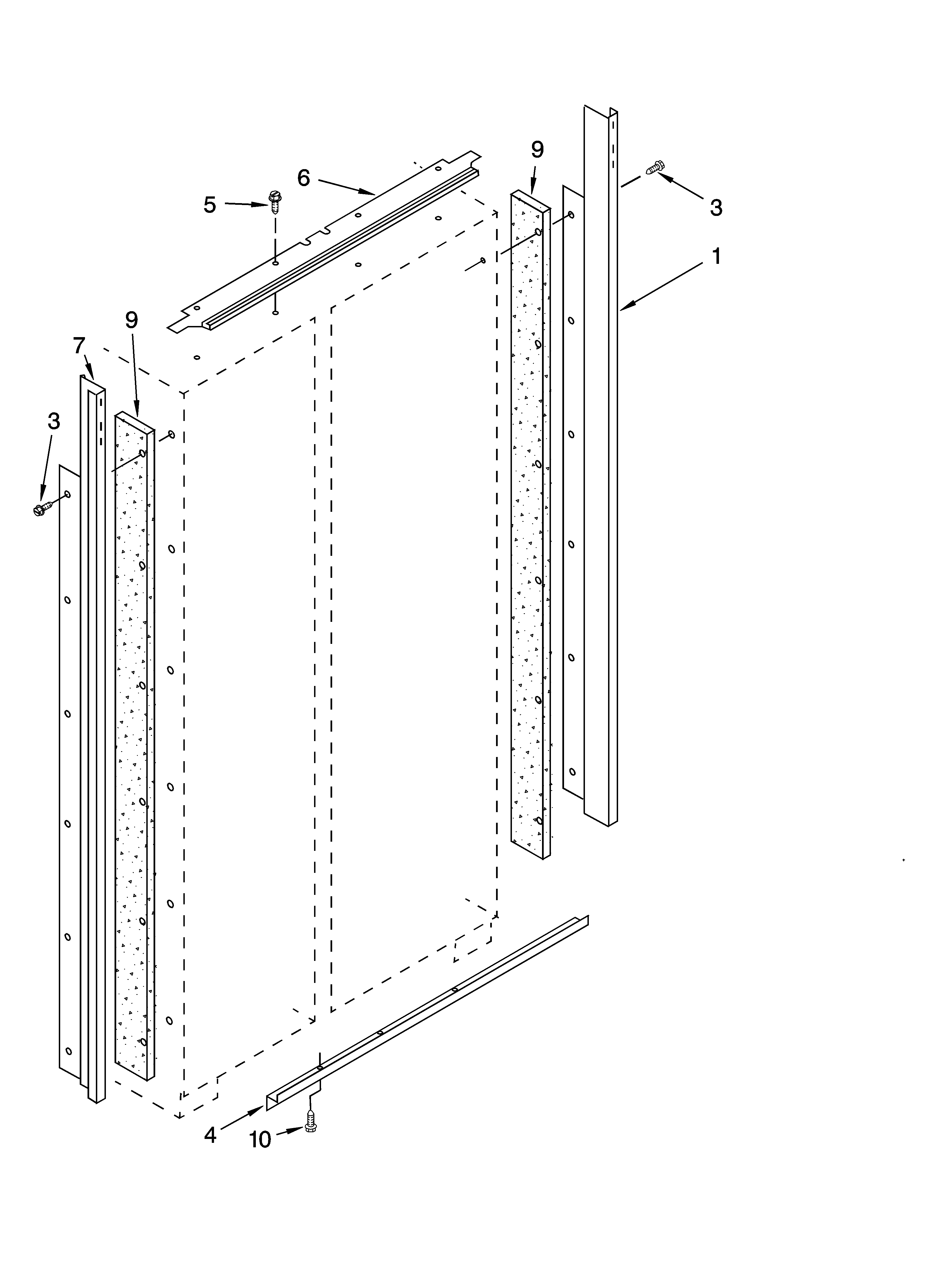 KitchenAid KSSO42QMX02 cabinet trim parts diagram