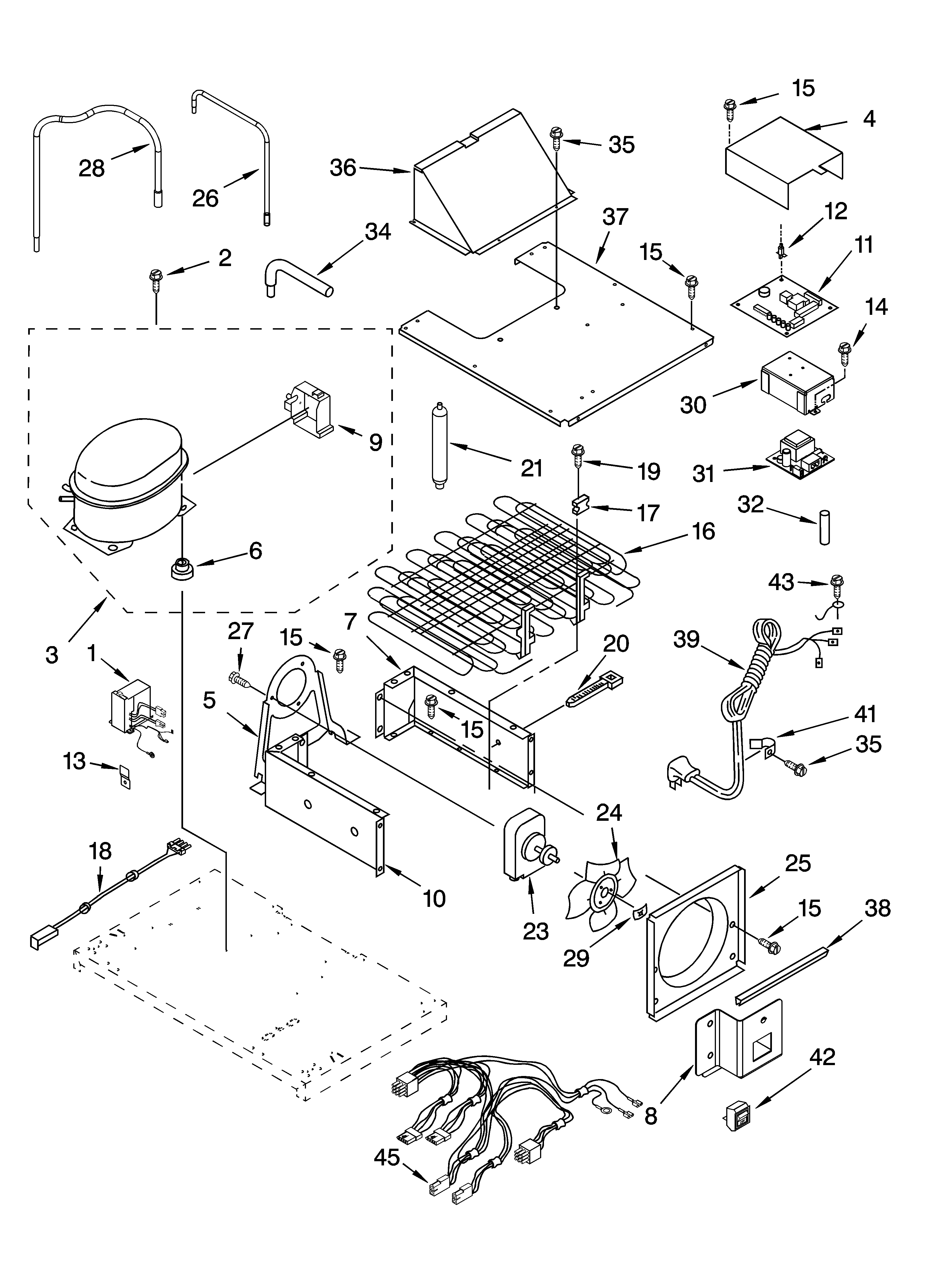 KitchenAid KSSO42QMX02 upper unit parts diagram