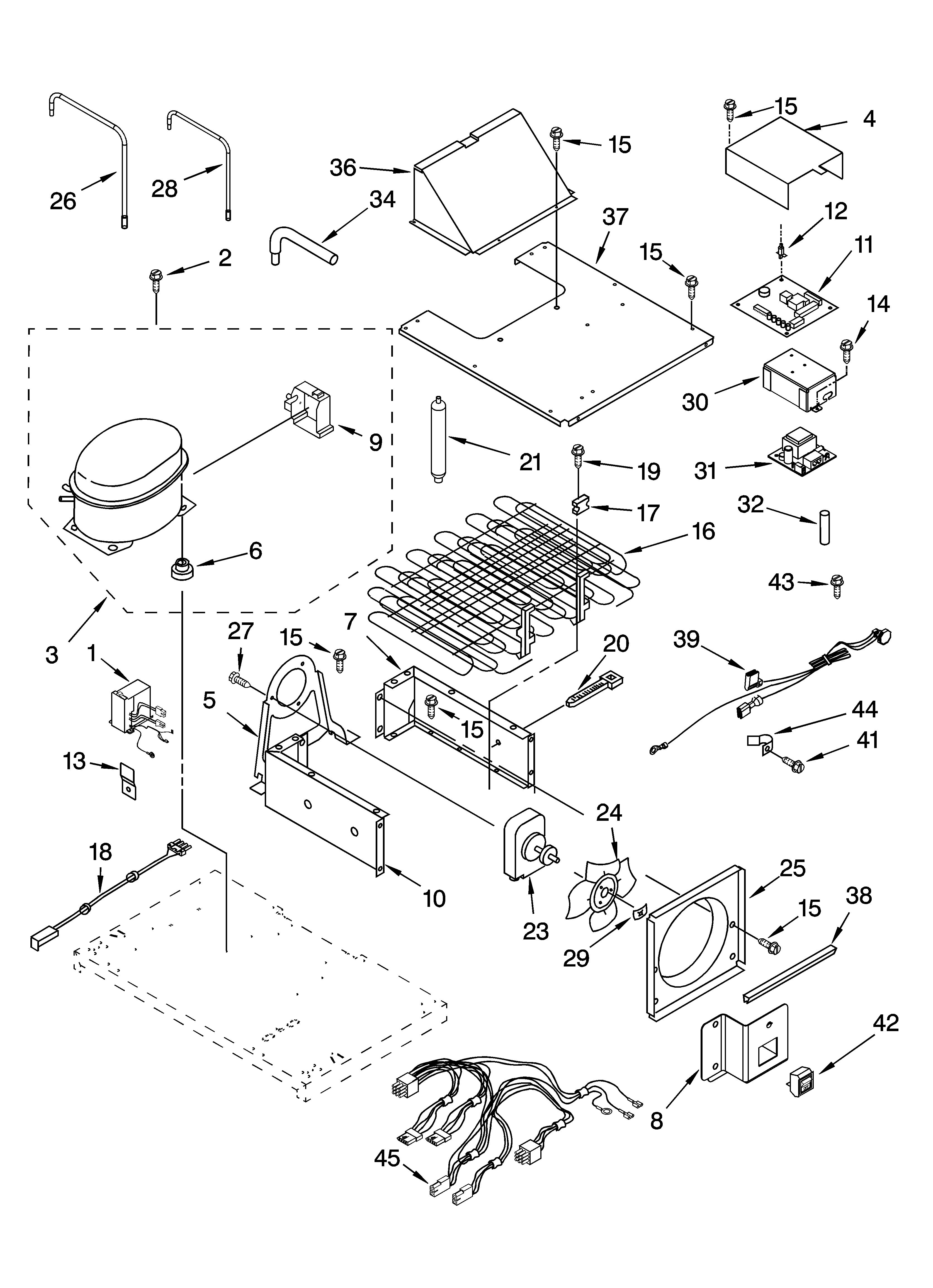 KitchenAid KSSO48QMX02 upper unit parts diagram