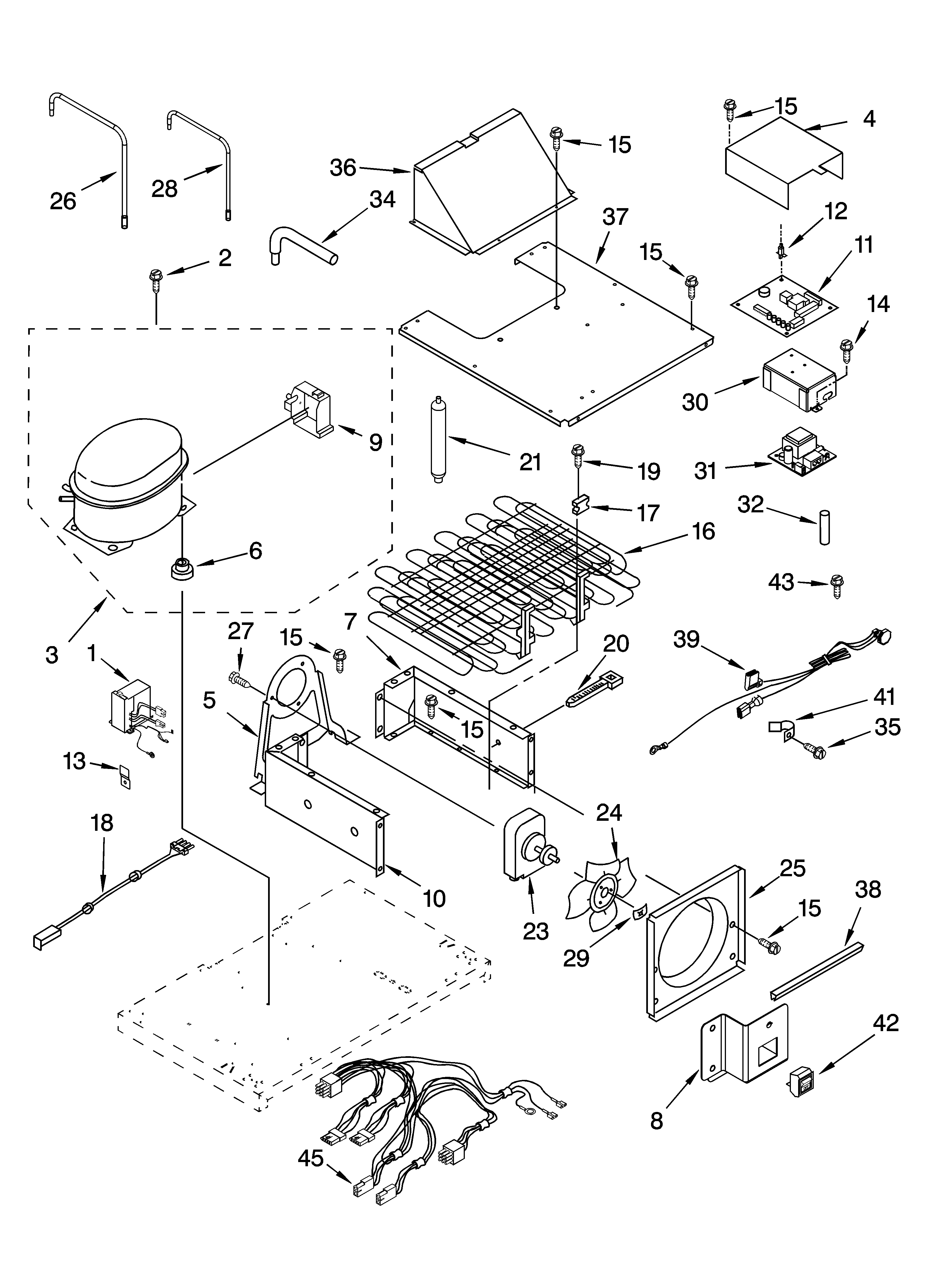 KitchenAid KSSV42FMS02 upper unit parts diagram