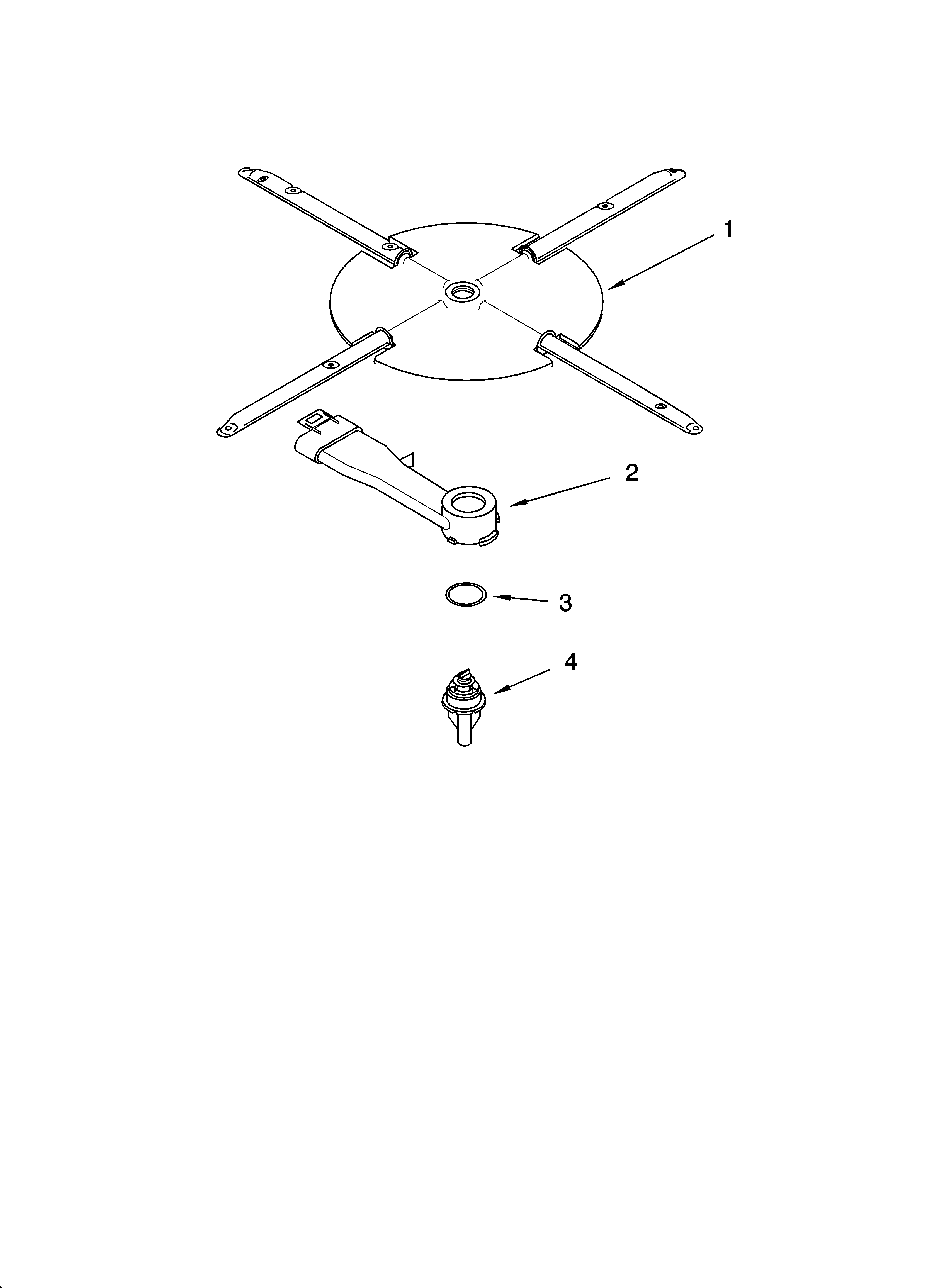 KitchenAid KUDP02CRBT1 lower washarm and strainer parts diagram