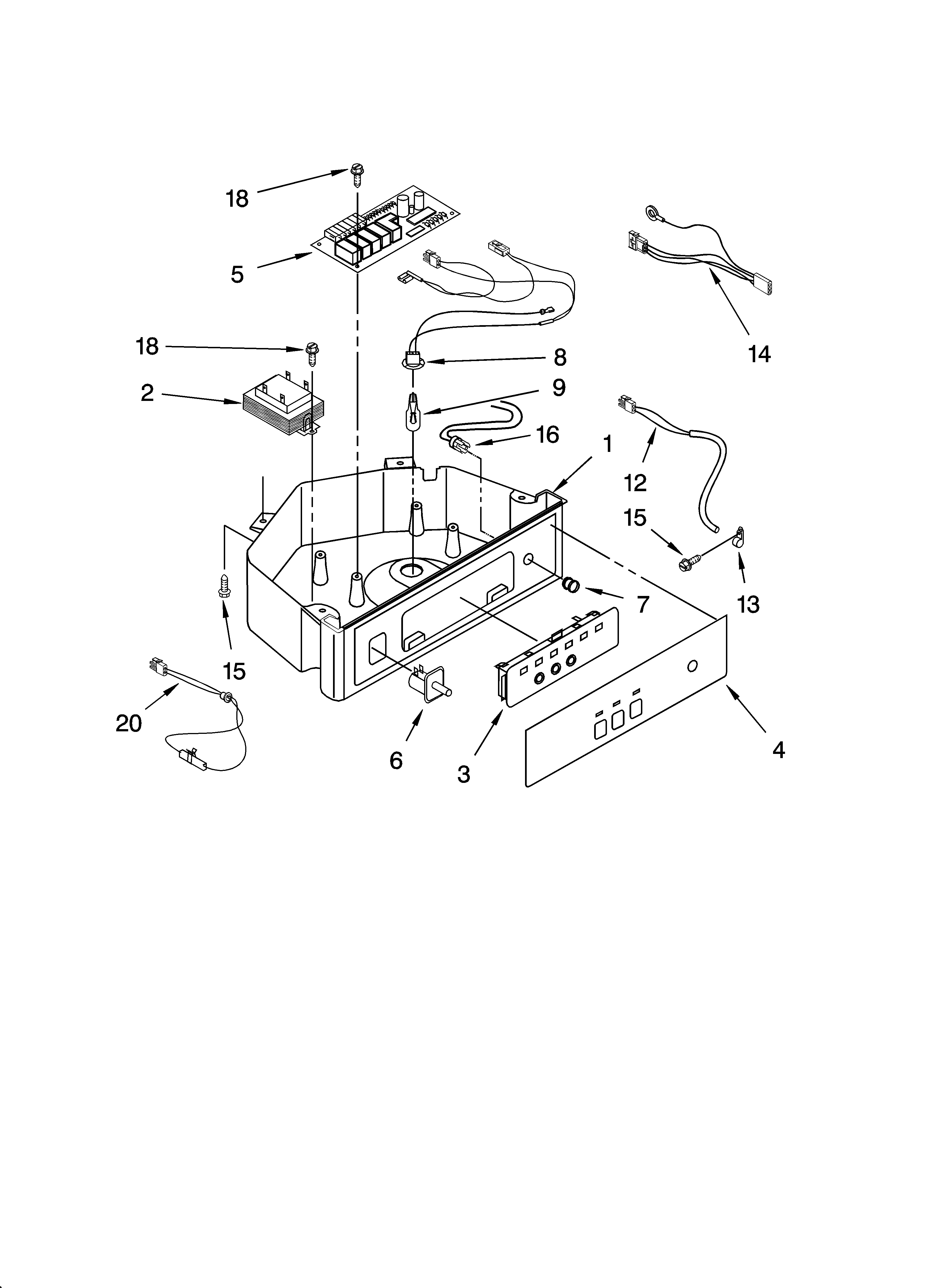 KitchenAid KUIA18NNJS7 control panel parts diagram