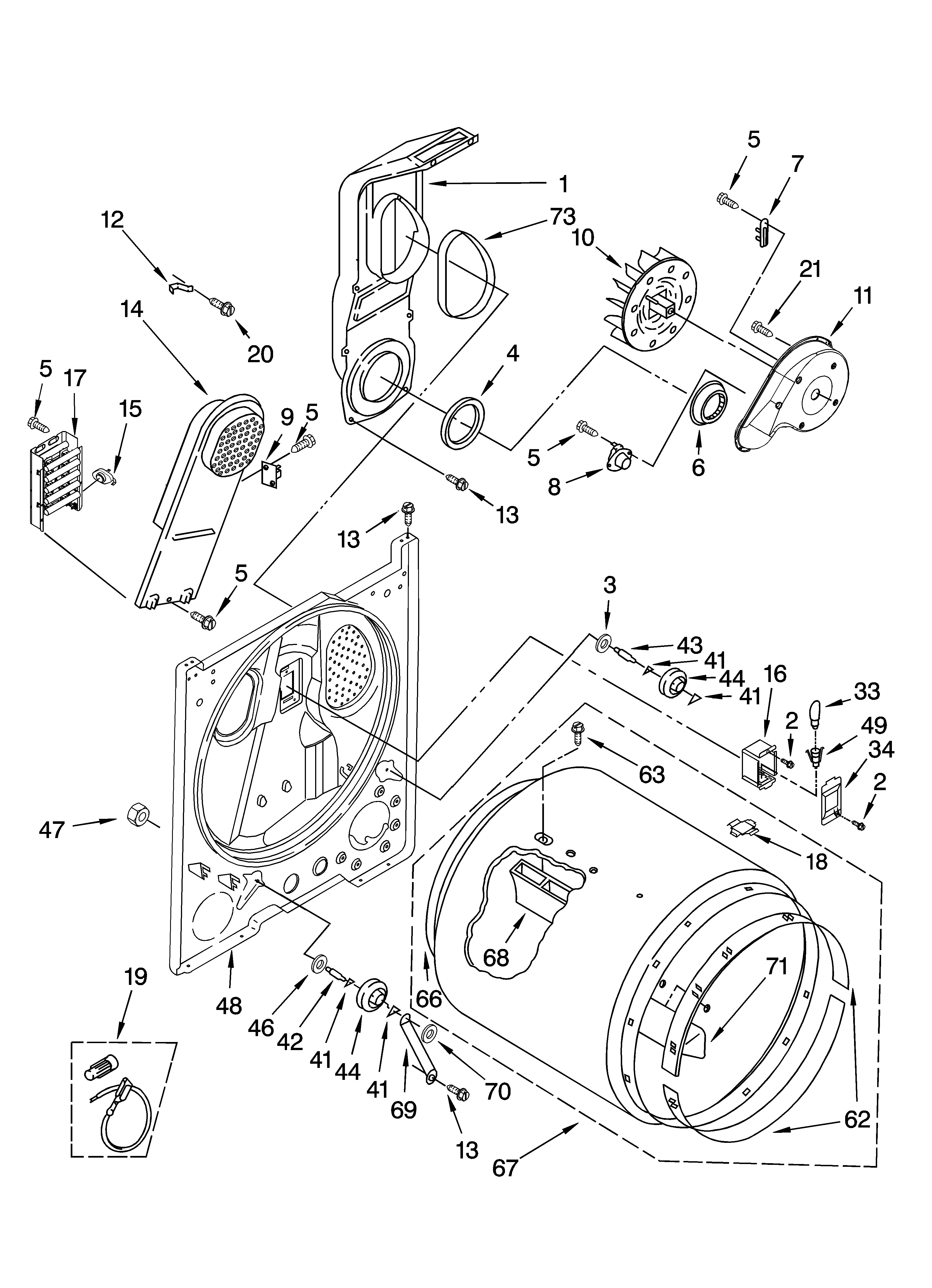 Whirlpool LEQ9030PQ1 bulkhead parts, optional parts (not included) diagram