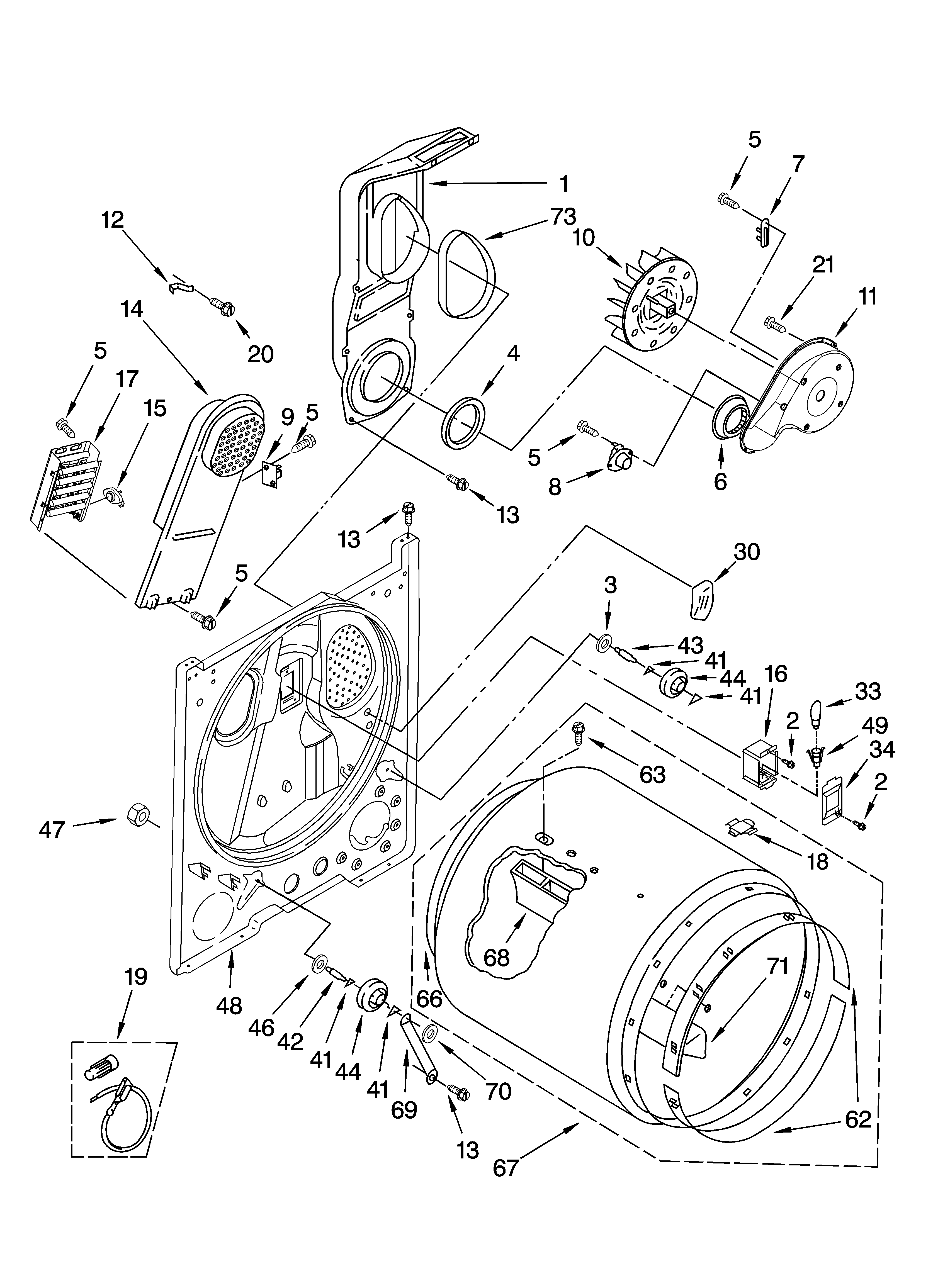 Whirlpool LEQ9508PW1 bulkhead parts, optional parts (not included) diagram