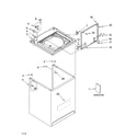 Whirlpool LSQ9200PQ3 top and cabinet parts diagram