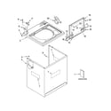 Whirlpool LSQ9560PW4 top and cabinet parts diagram