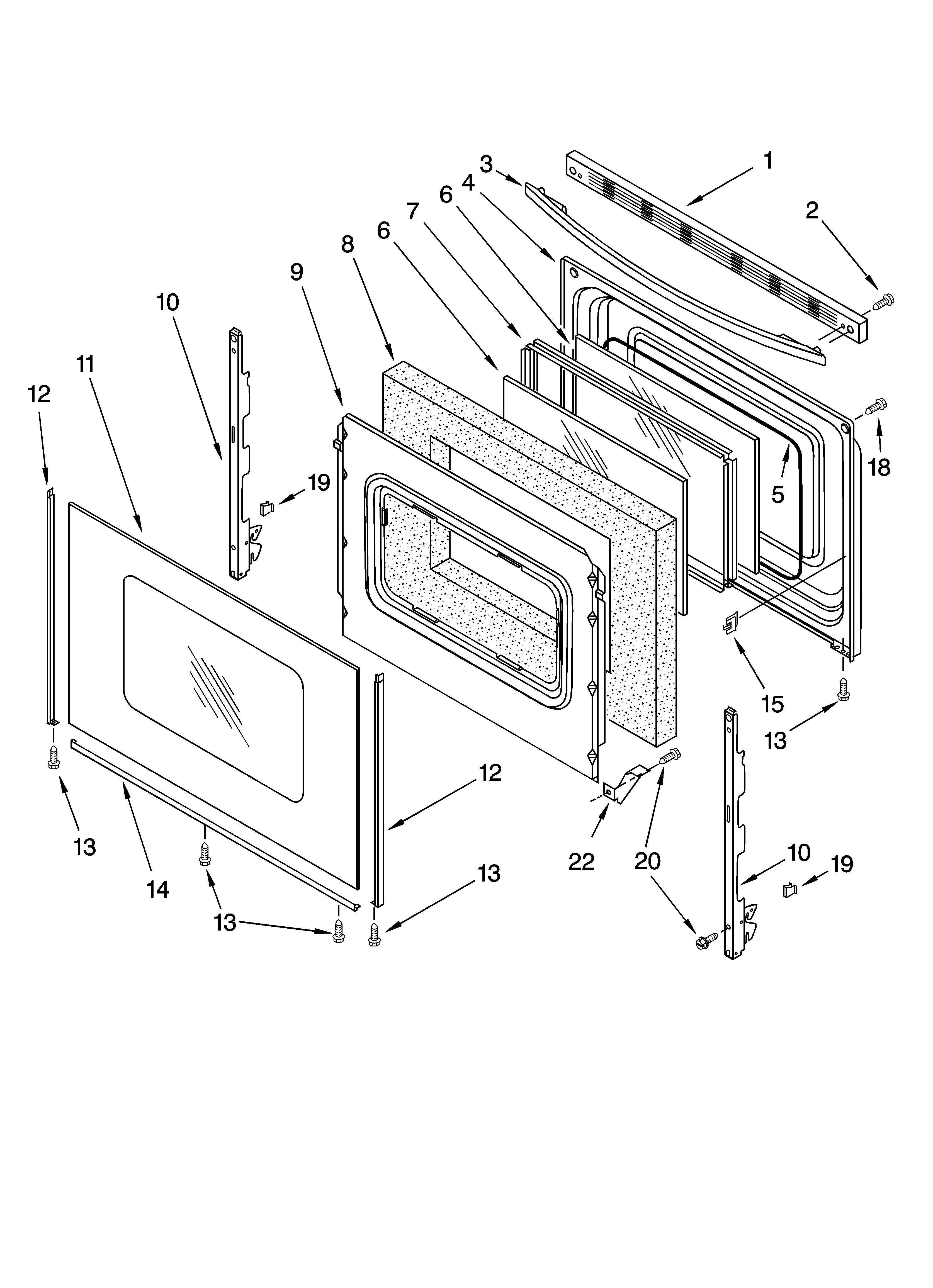 Whirlpool RF380LXPS2 door parts diagram