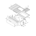 Whirlpool RF380LXPT2 drawer & broiler parts, optional parts diagram
