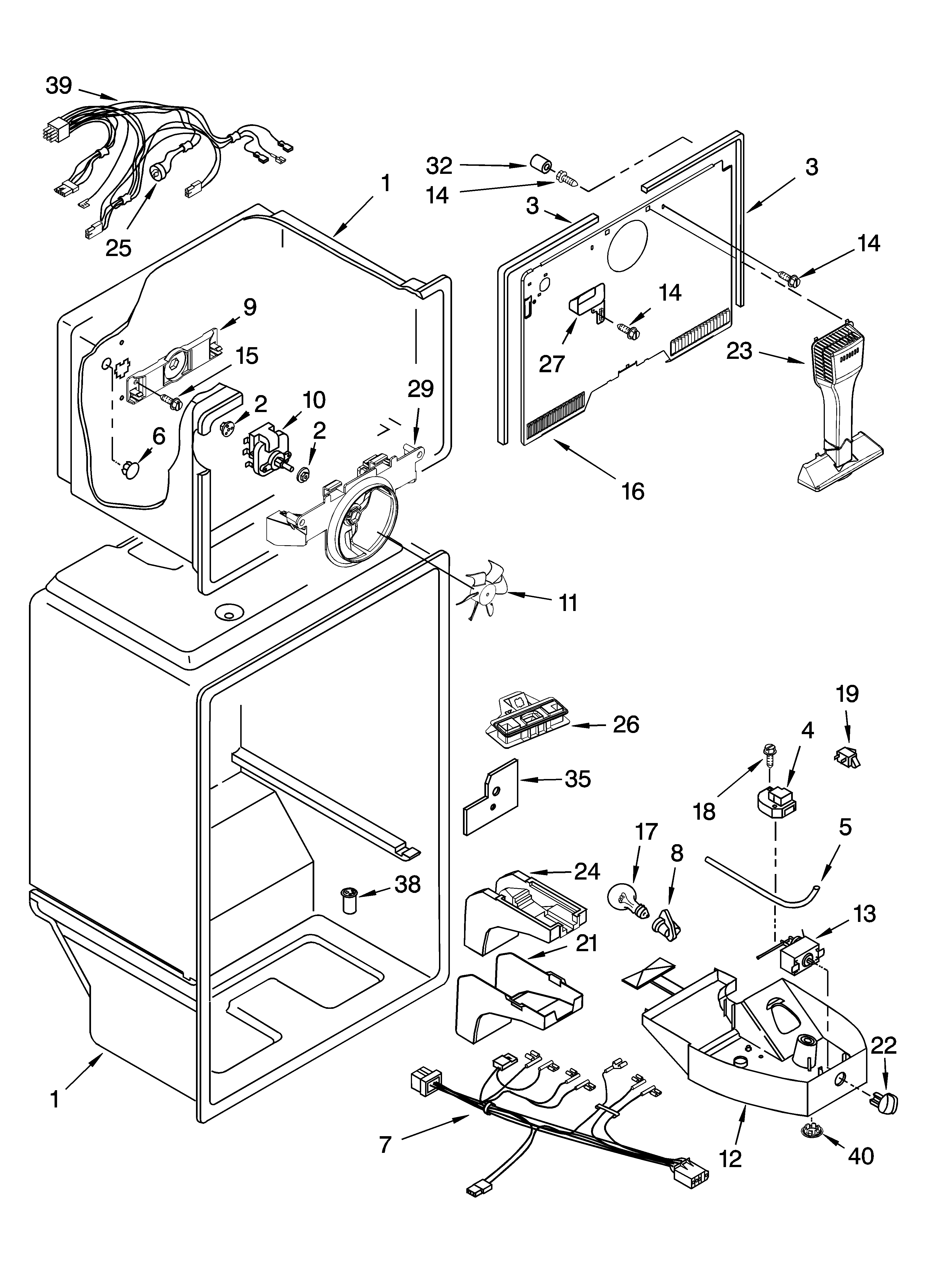 Roper RT21AKXKQ06 liner parts diagram