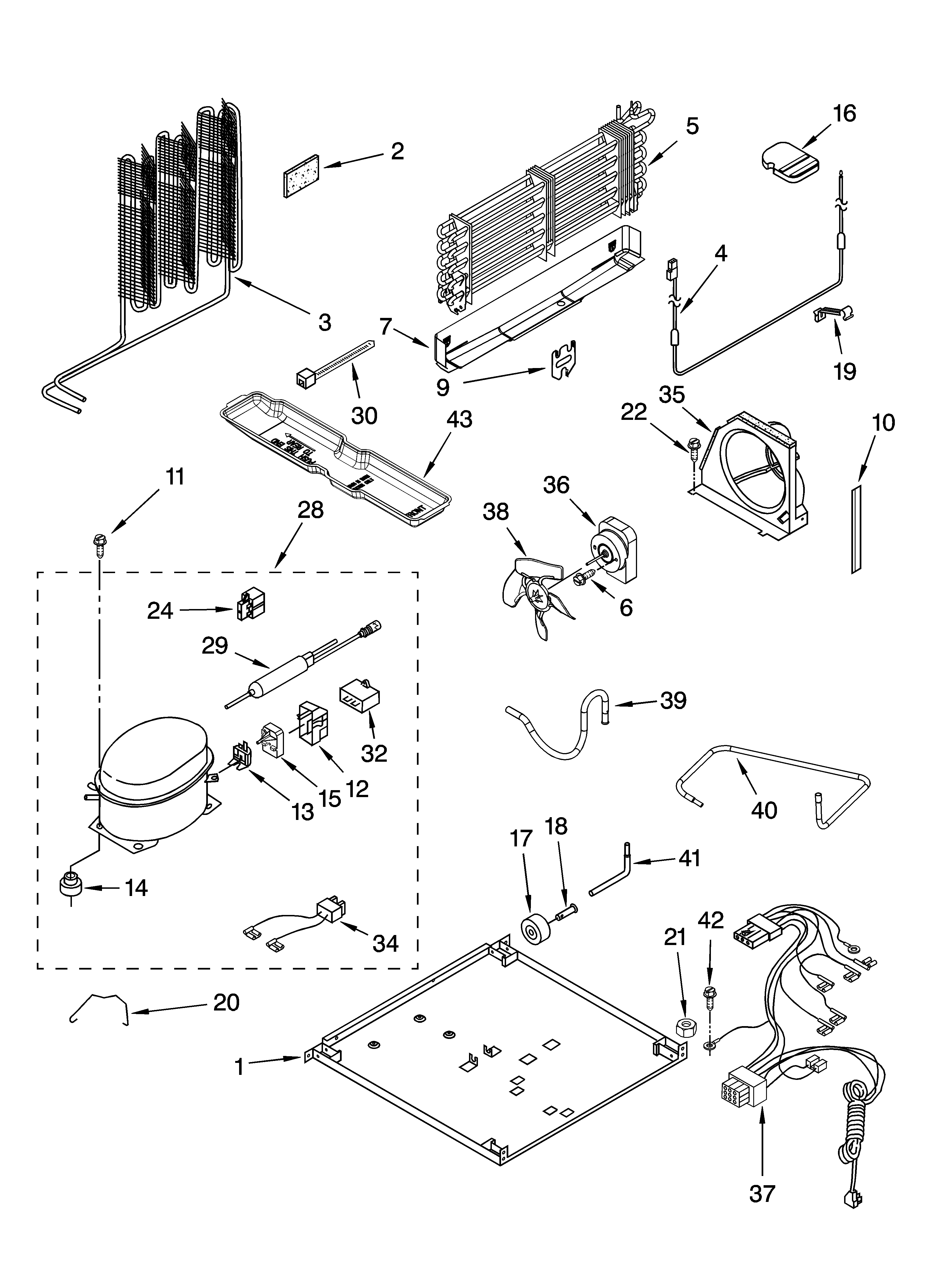 Roper RT21AKXKQ06 unit parts, optional parts diagram