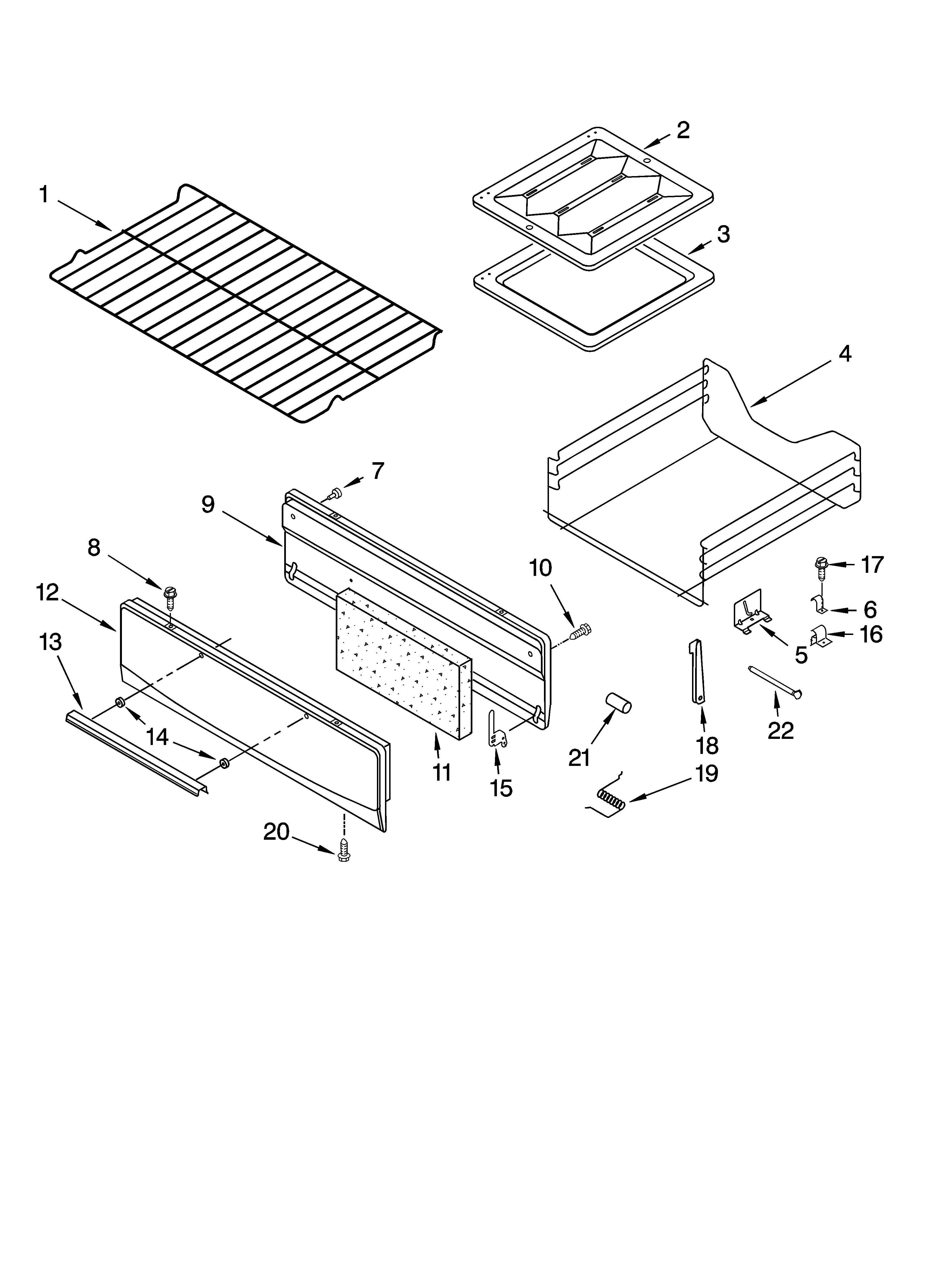 Whirlpool SF3020SKQ4 oven & broiler parts diagram