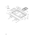 Whirlpool SF315PEPW3 cooktop parts diagram