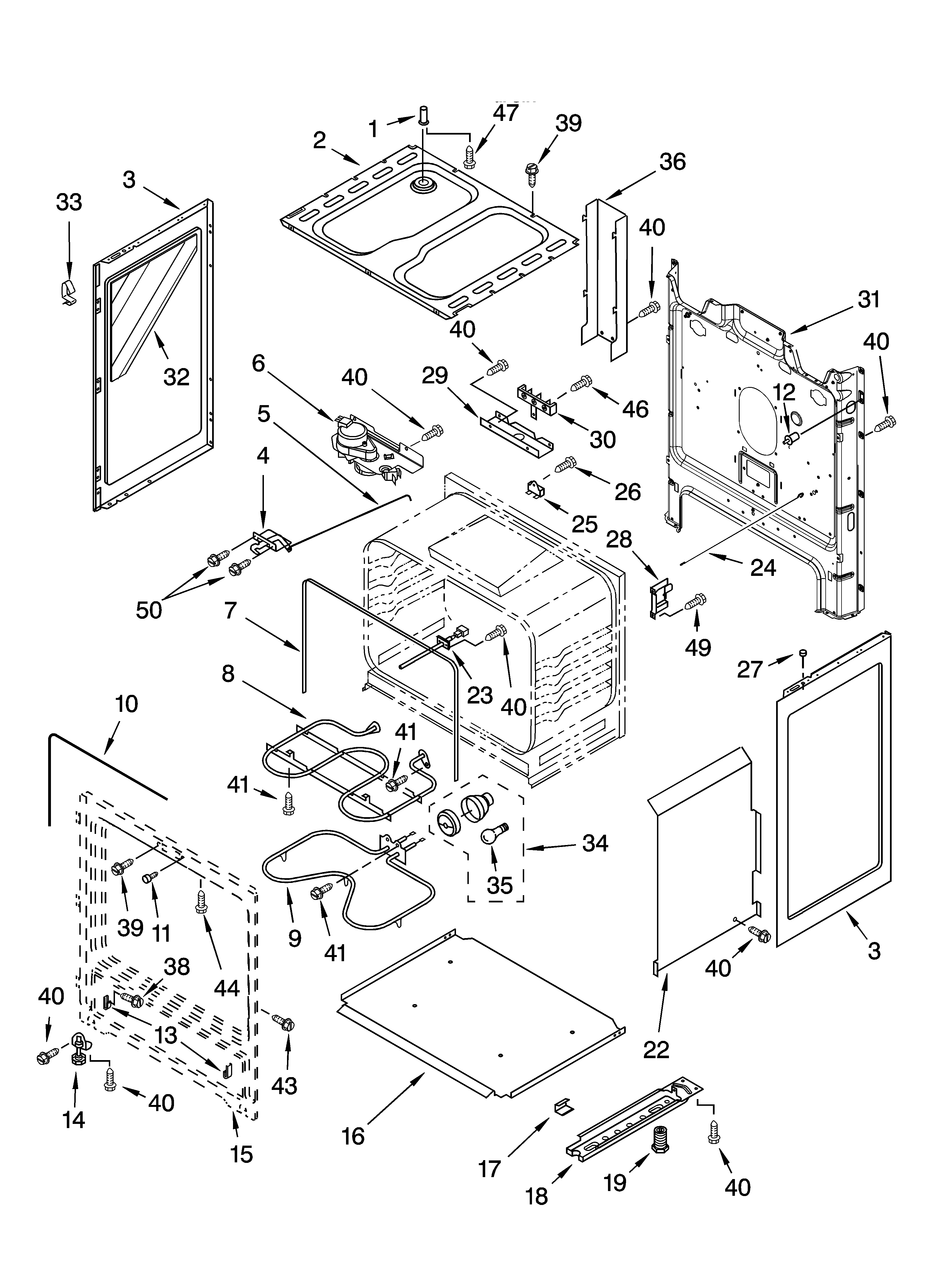 Estate TES326RD1 chassis parts diagram