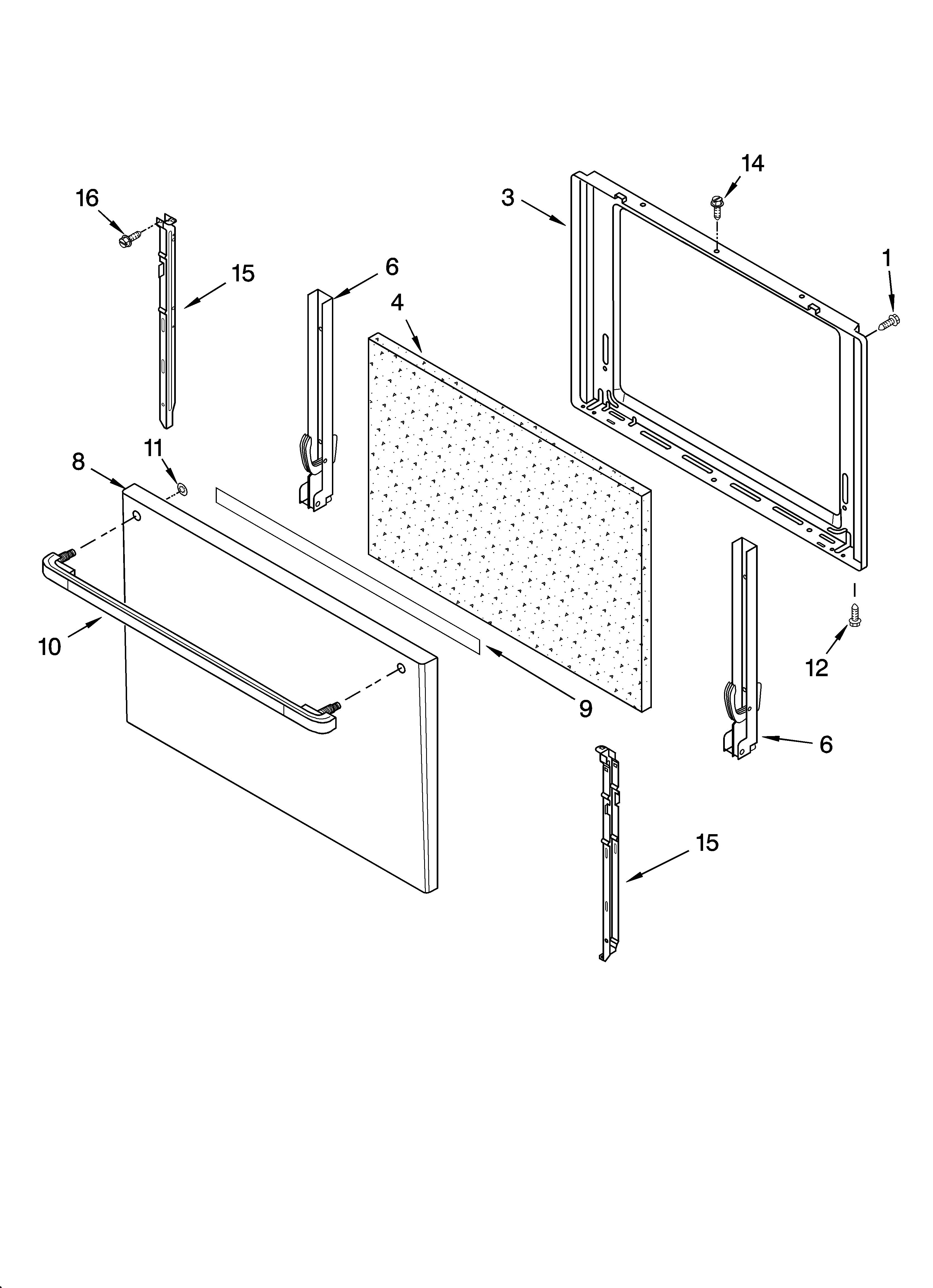 Estate TGP305RV1 door parts, optional parts diagram