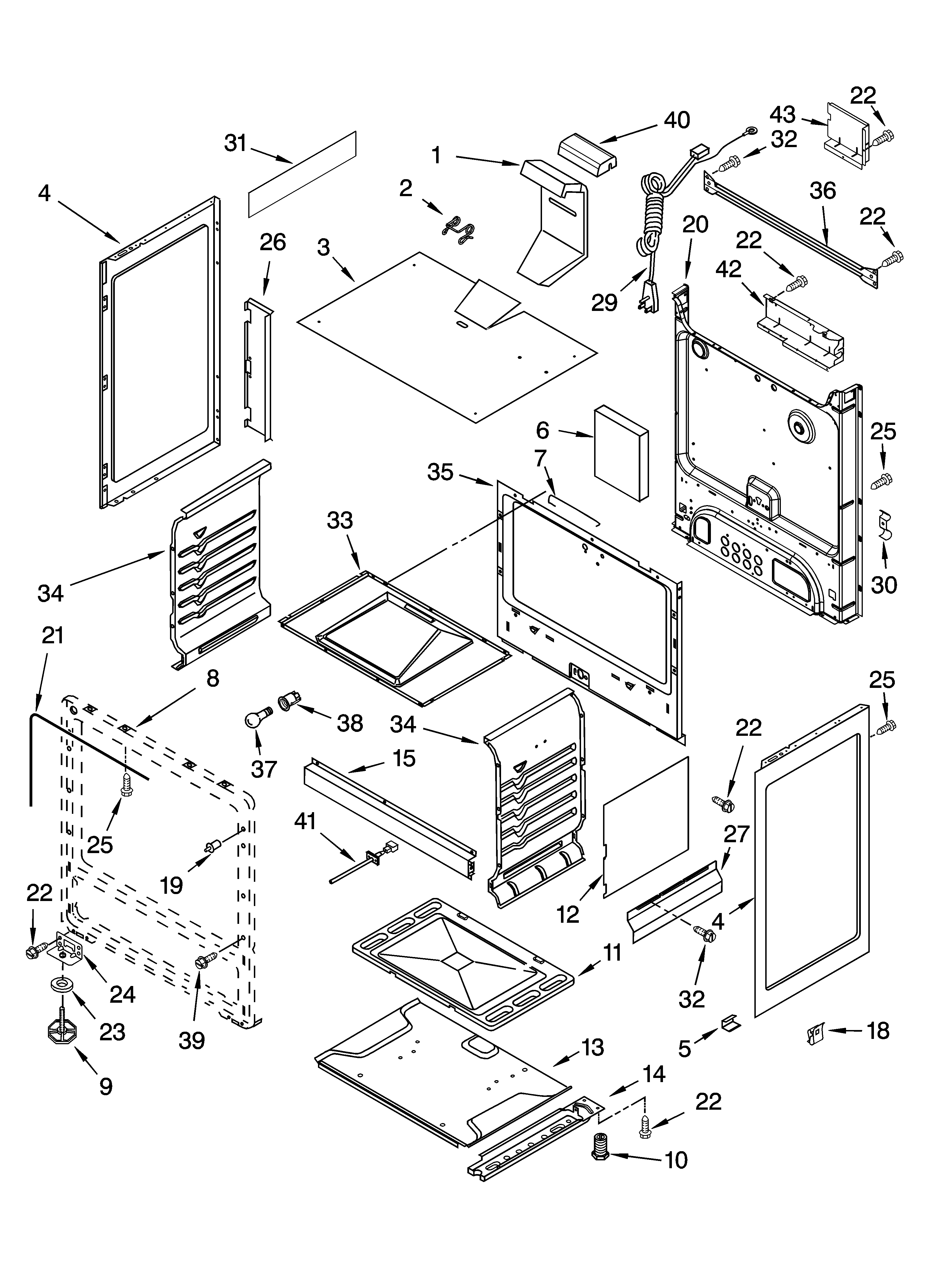 Whirlpool VSF315PEMQ3 chassis parts diagram