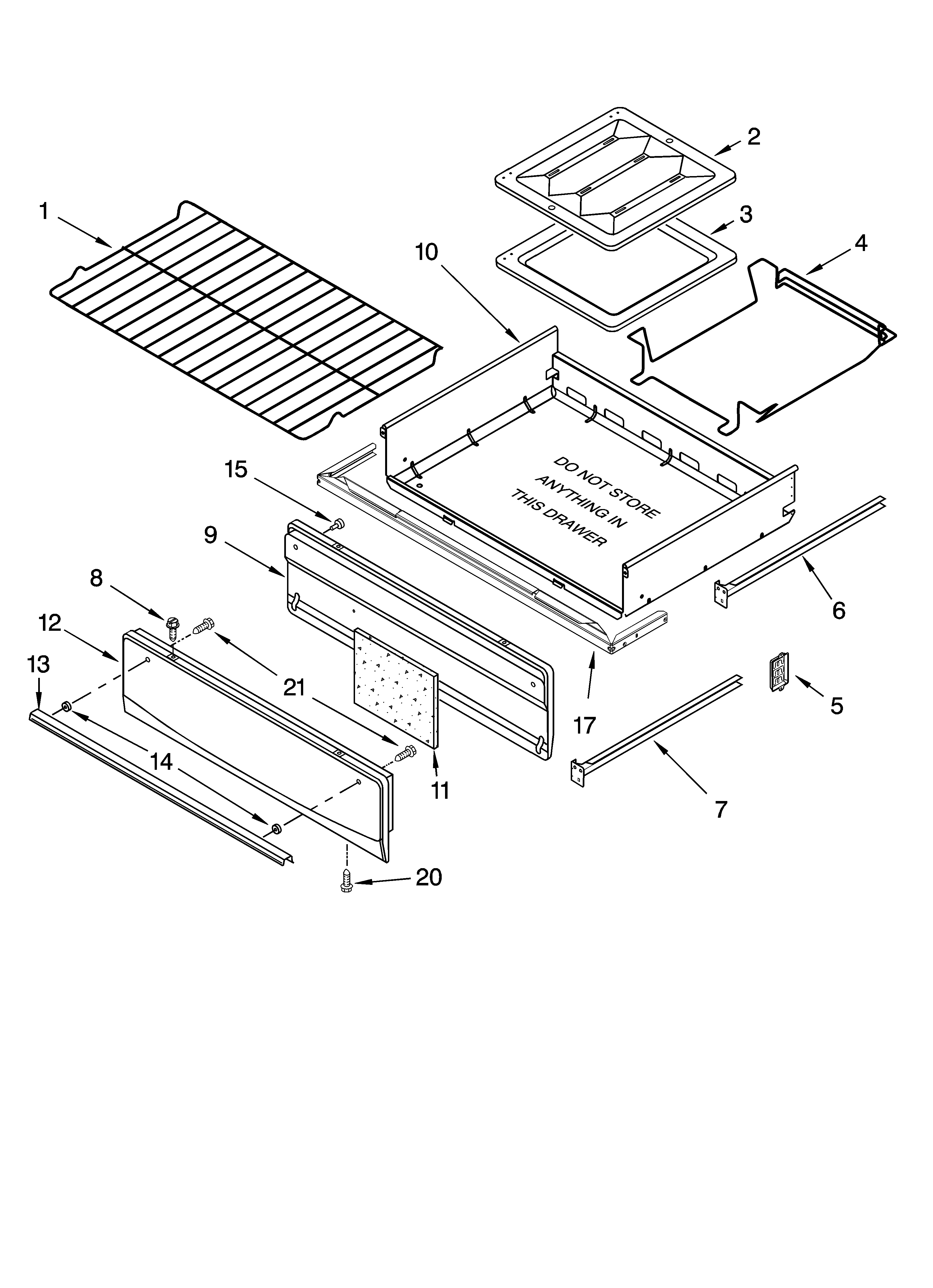 Whirlpool VSF315PEMQ3 oven & broiler parts diagram