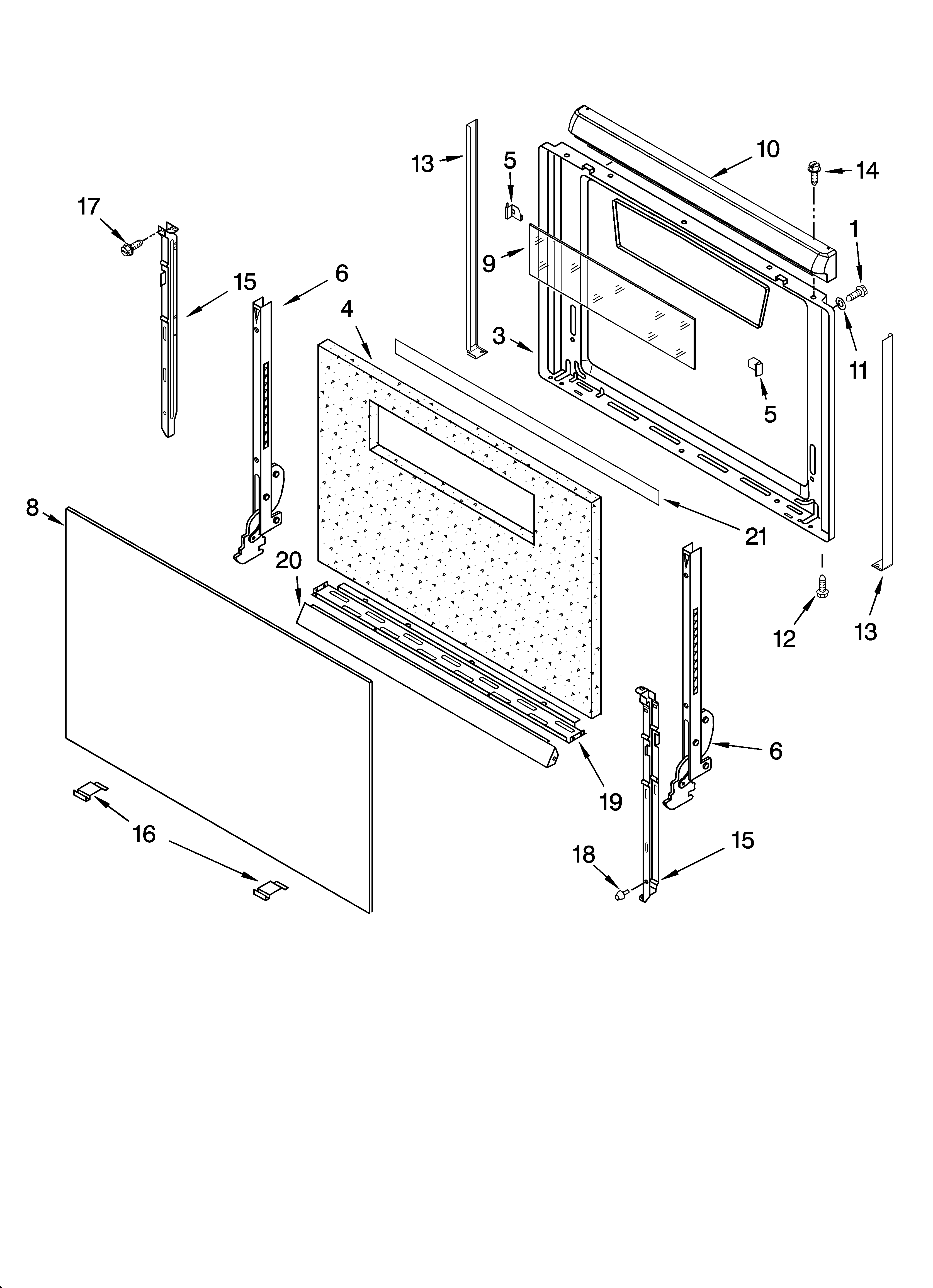 Whirlpool VSF315PEMQ3 door parts, optional parts diagram
