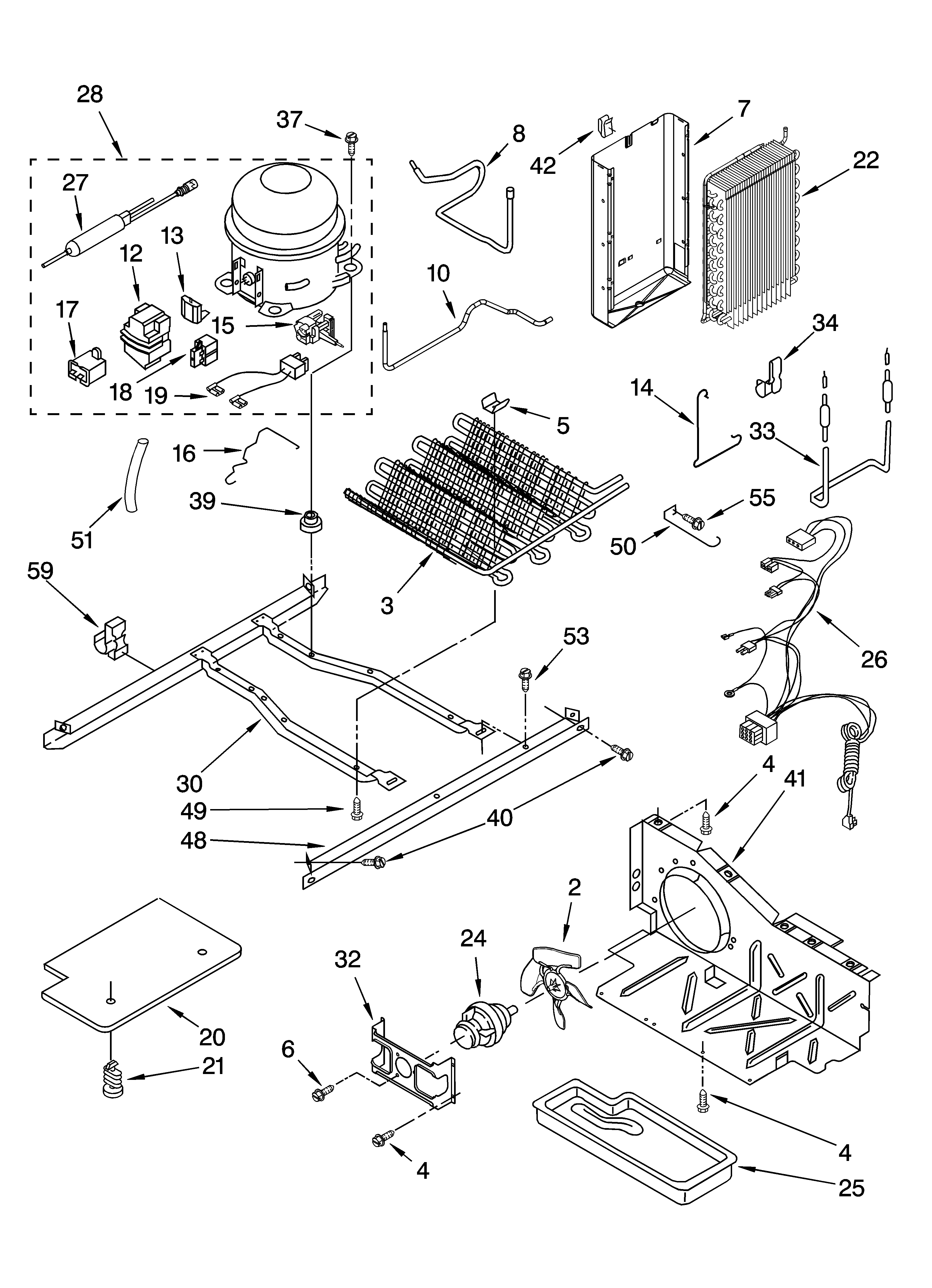 Whirlpool 8ED2GTKXRQ00 unit parts diagram